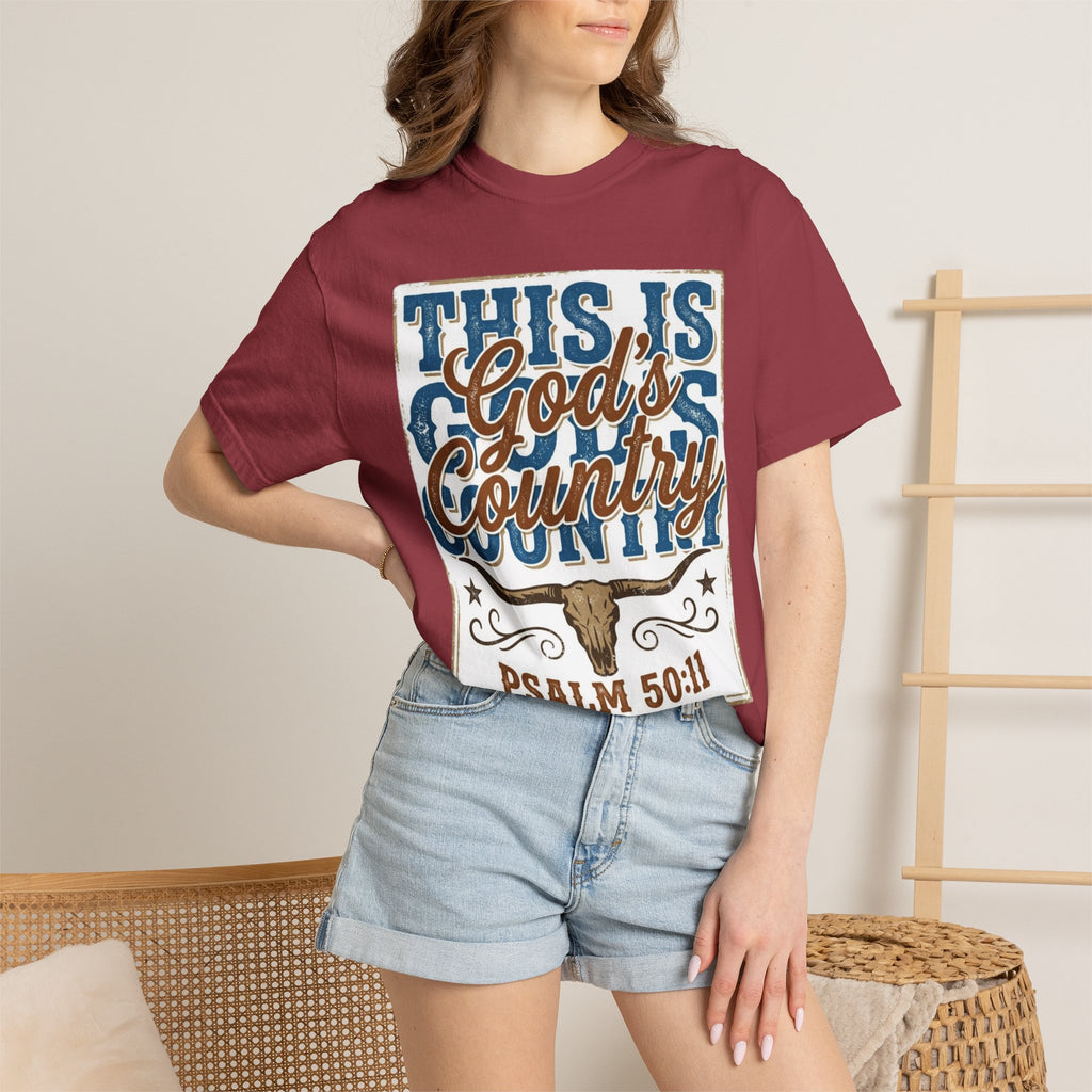 This Is God’s Country T-Shirt – Psalm 50:11 Western Faith Tee