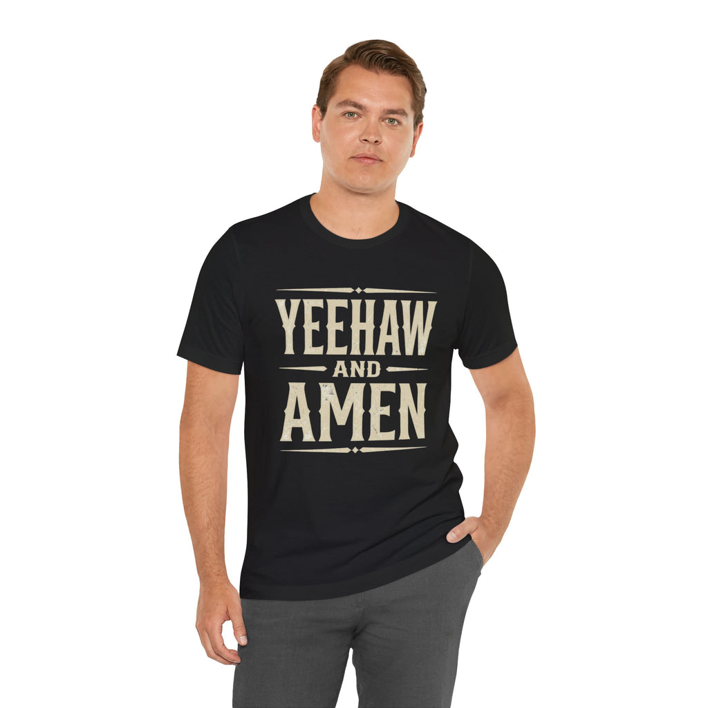 Yeehaw and Amen Tee — Country Faith Graphic T-Shirt