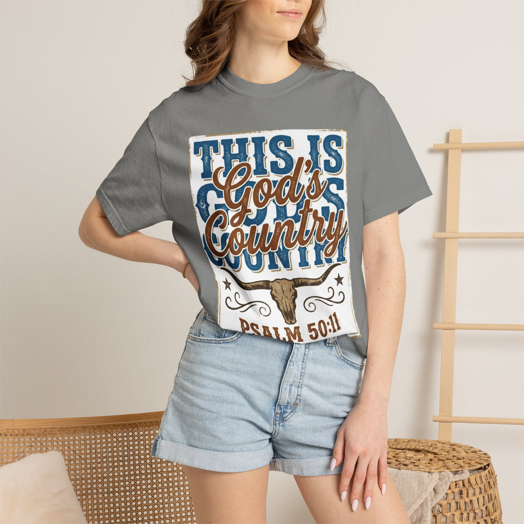This Is God’s Country T-Shirt – Psalm 50:11 Western Faith Tee