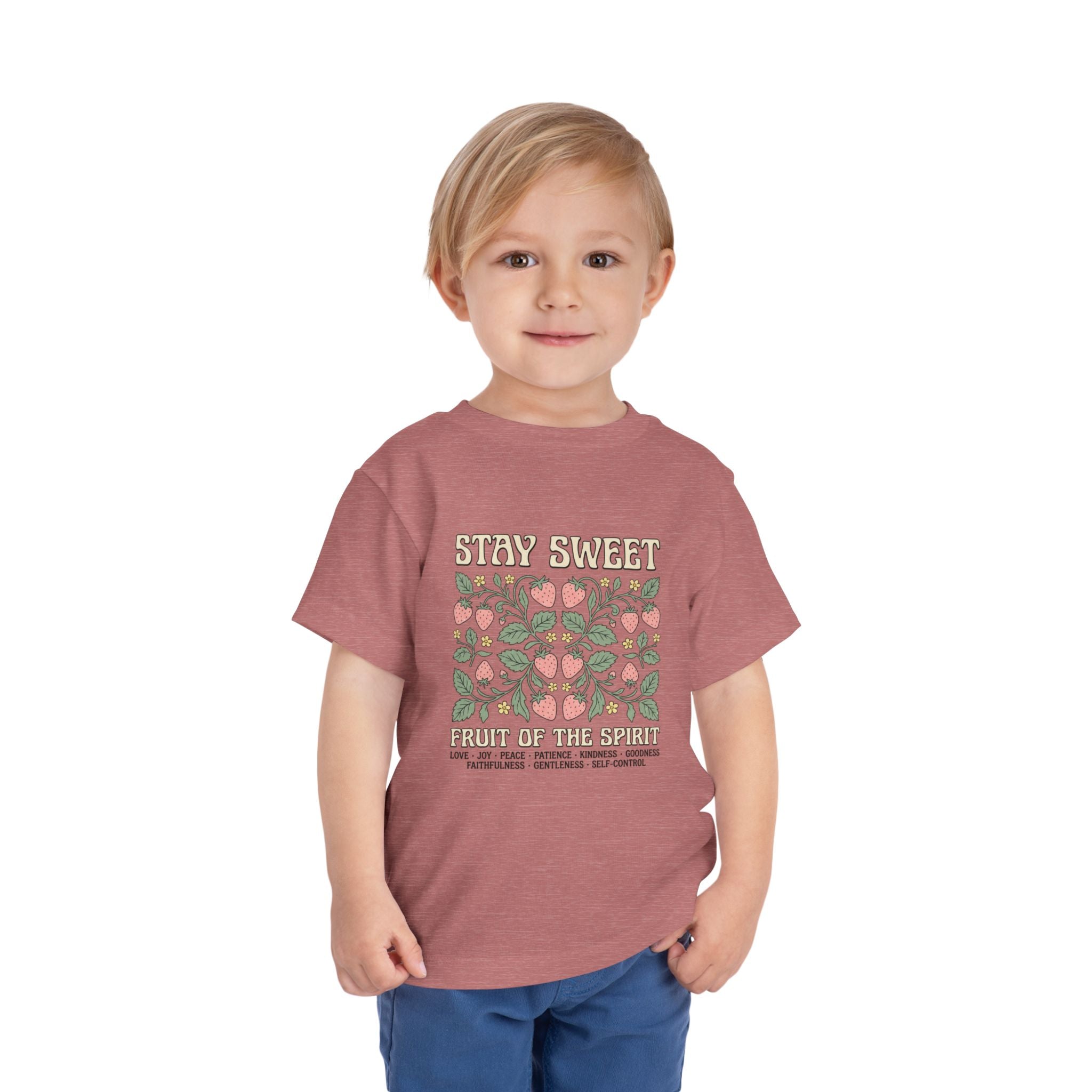 Stay Sweet Toddler Tee — Fruit of the Spirit Floral Kids T‑Shirt