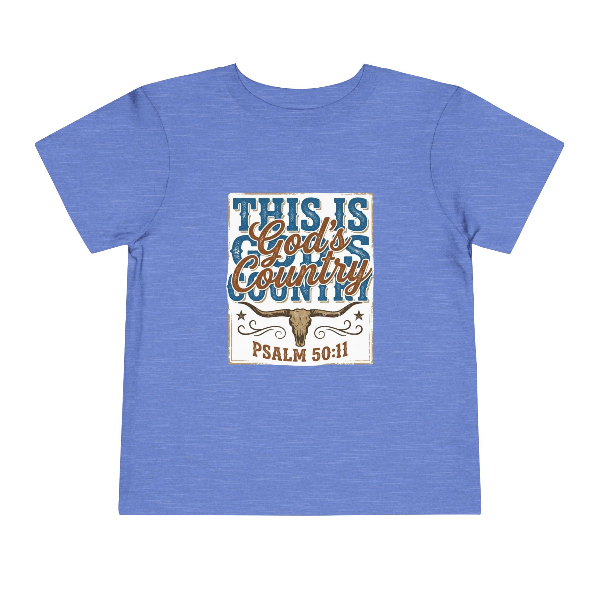 Toddler Tee - "This Is God’s Country" Psalm 50:11 Christian Kids Shirt