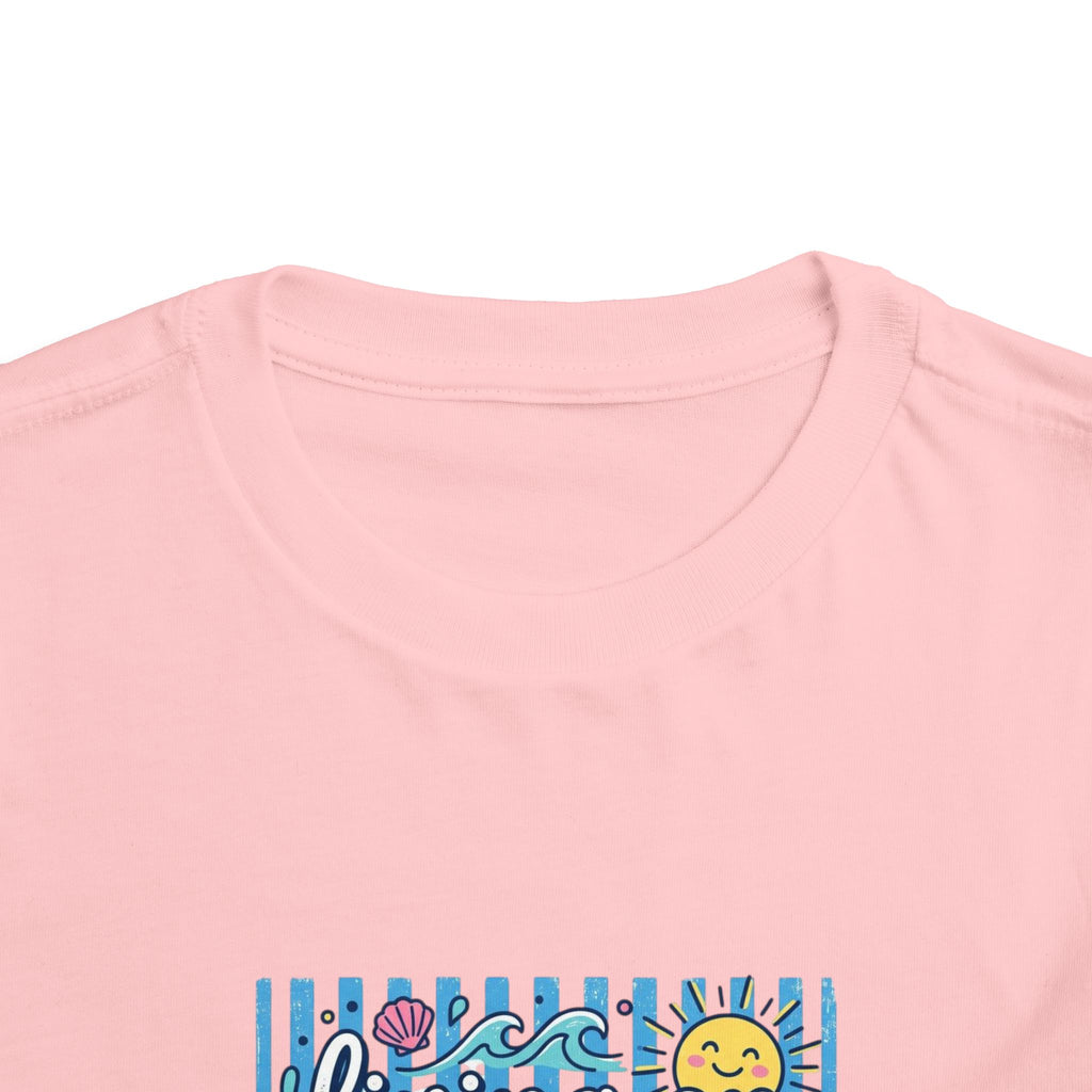 Toddler Tee — "Living on Saltwater & Scripture" Nautical Christian Beach Shirt