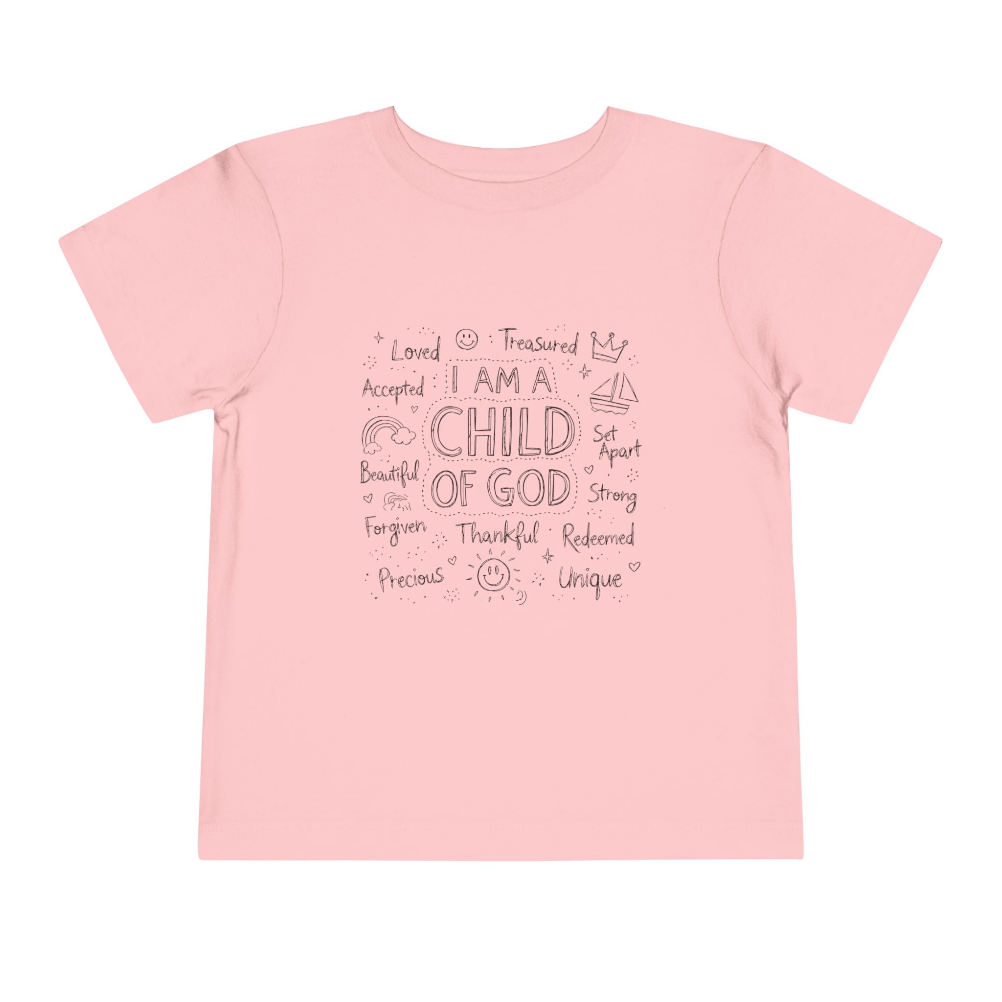Toddler Tee — "I Am a Child of God" Inspirational Faith Shirt