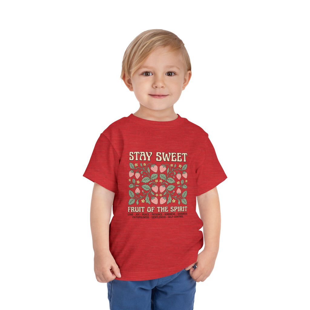 Stay Sweet Toddler Tee — Fruit of the Spirit Floral Kids T‑Shirt