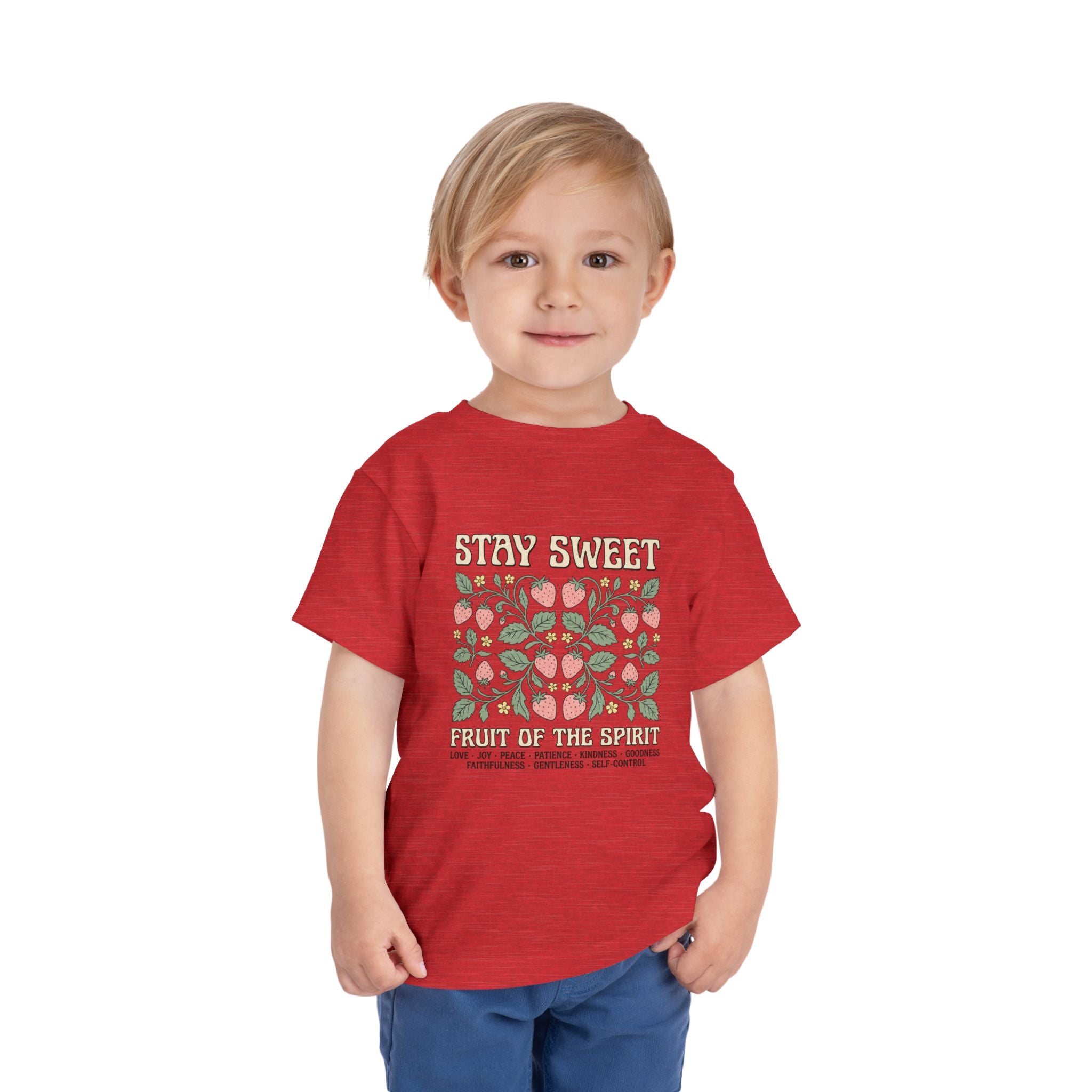 Stay Sweet Toddler Tee — Fruit of the Spirit Floral Kids T‑Shirt