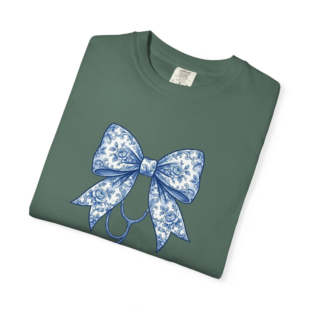 Blue Floral Bow Stethoscope