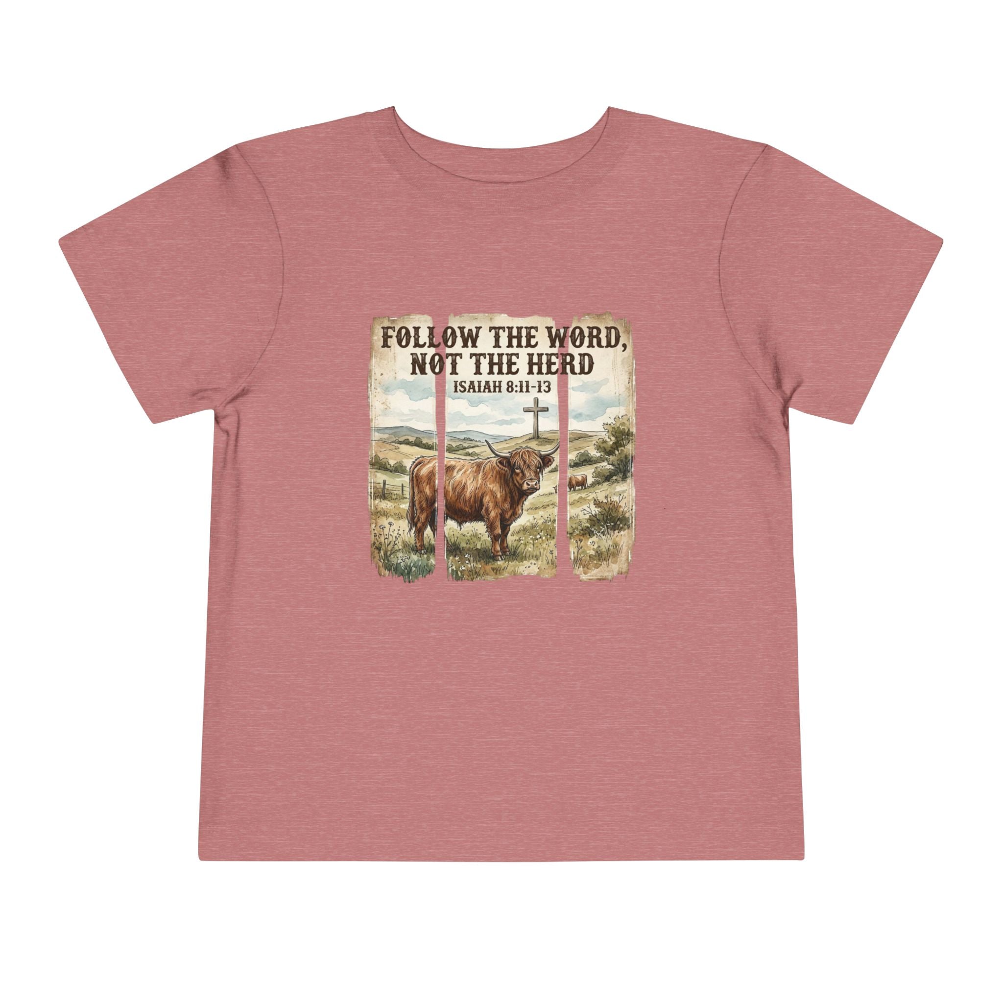 Toddler Tee — "Follow the Word, Not the Herd" Christian Bible Verse Shirt
