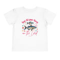 Toddler Tee — "Cast All Your Cares on the Lord" Fish Faith Graphic