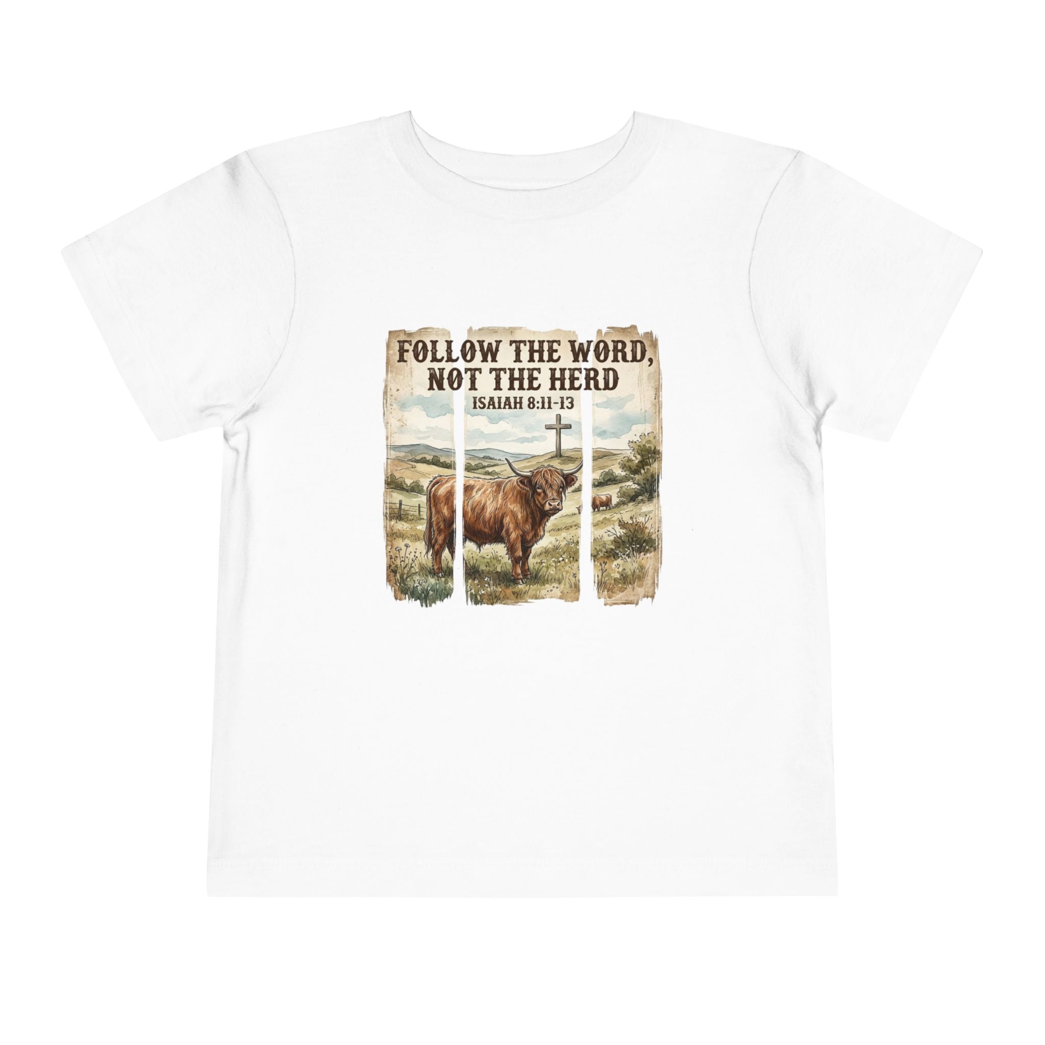 Toddler Tee — "Follow the Word, Not the Herd" Christian Bible Verse Shirt