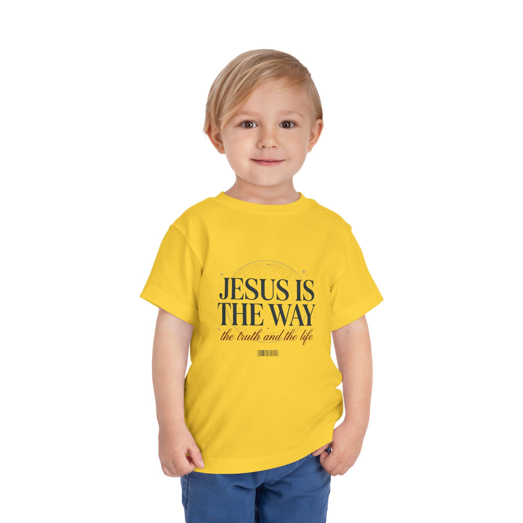 Toddler Tee - "Jesus Is The Way" Faith Graphic Kids Shirt