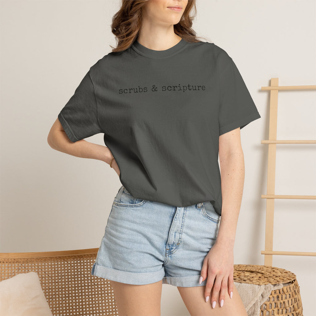 Scrubs & Scripture Tee – Christian Nurse Medical T-Shirt