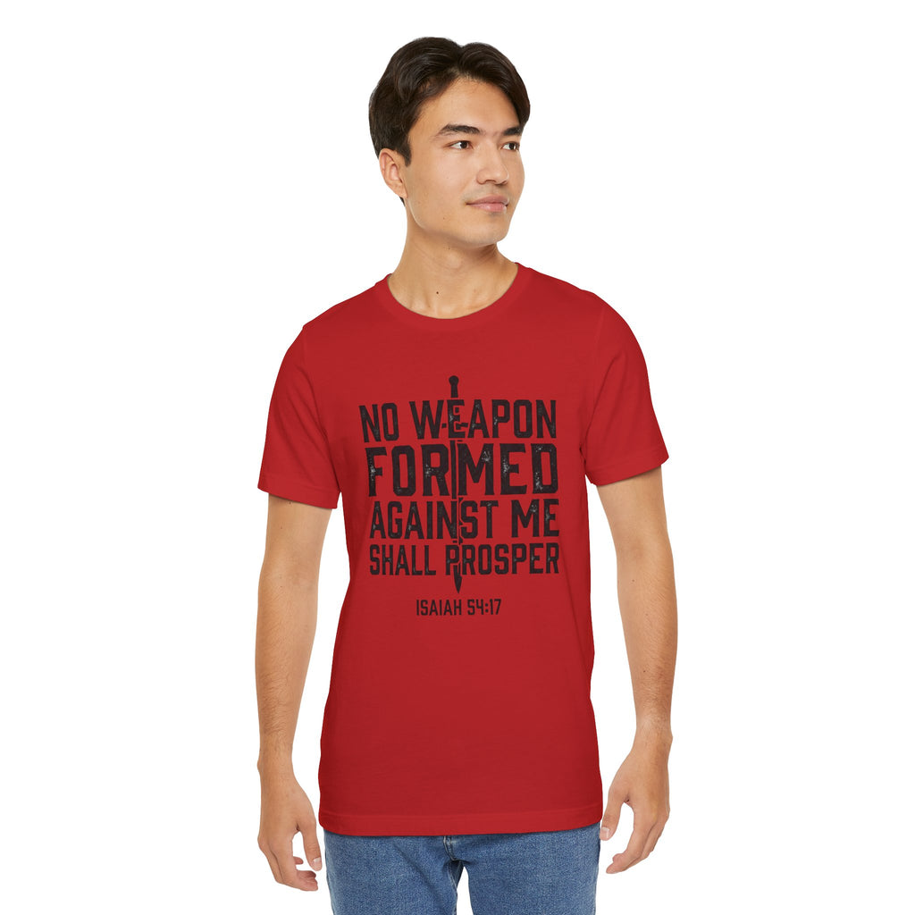 Inspirational Quote Tee - Isaiah 54:17 Unisex Jersey Short Sleeve Shirt