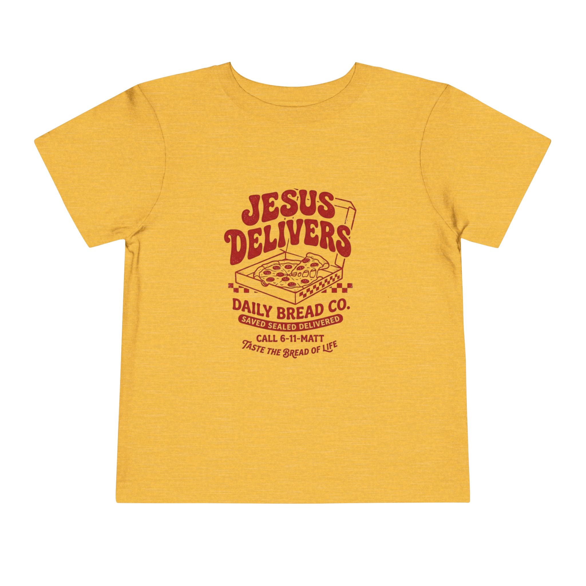 Jesus Delivers Toddler Tee — Daily Bread Co. Christian Kids T‑Shirt
