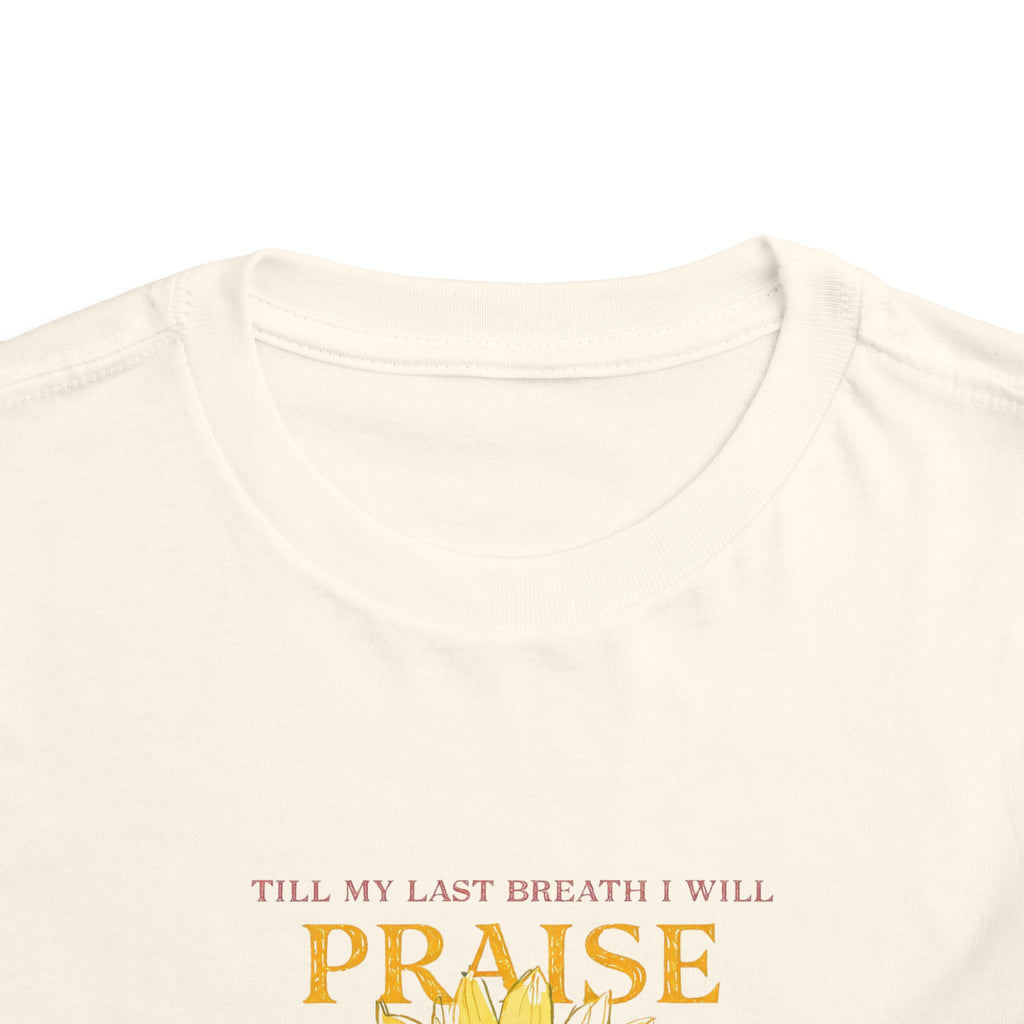 Toddler Tee — "Praise the Lord" Sunflower Christian T‑Shirt