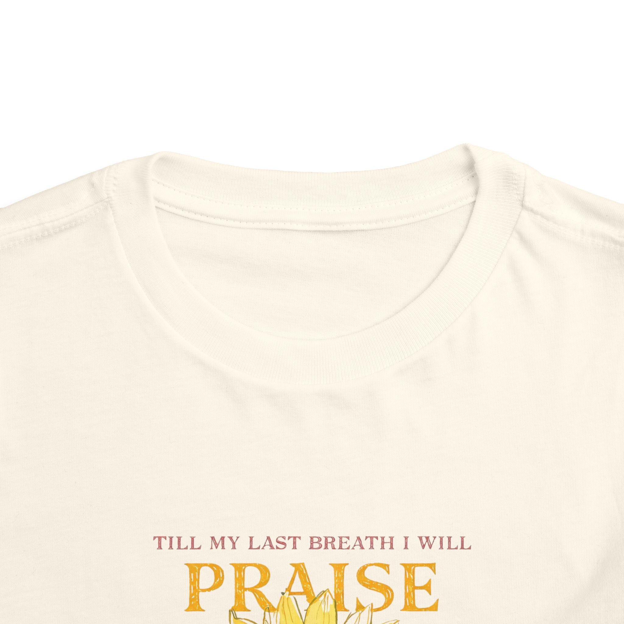 Toddler Tee — "Praise the Lord" Sunflower Christian T‑Shirt