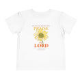 Toddler Tee — "Praise the Lord" Sunflower Christian T‑Shirt