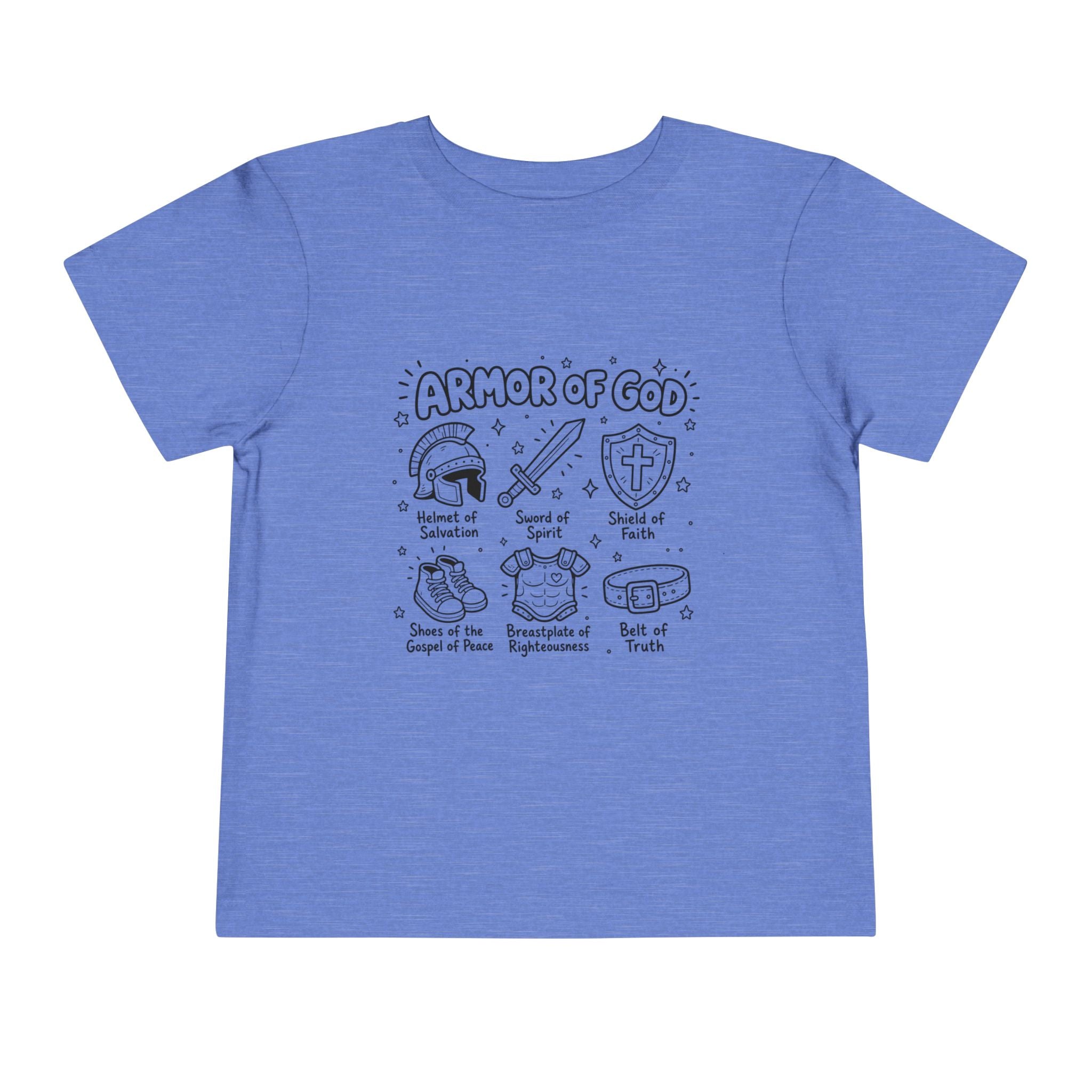 Toddler Tee — "Armor of God" Illustrated Christian Faith Shirt