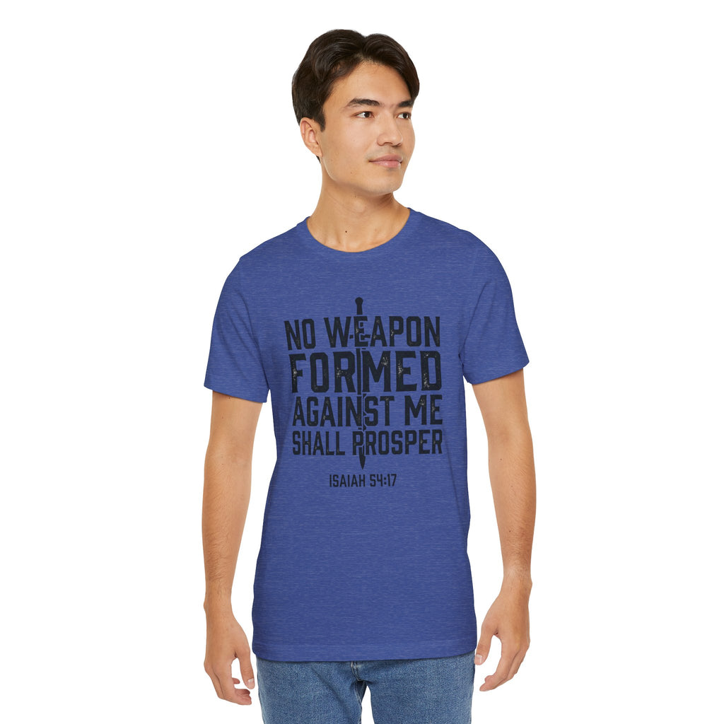Inspirational Quote Tee - Isaiah 54:17 Unisex Jersey Short Sleeve Shirt