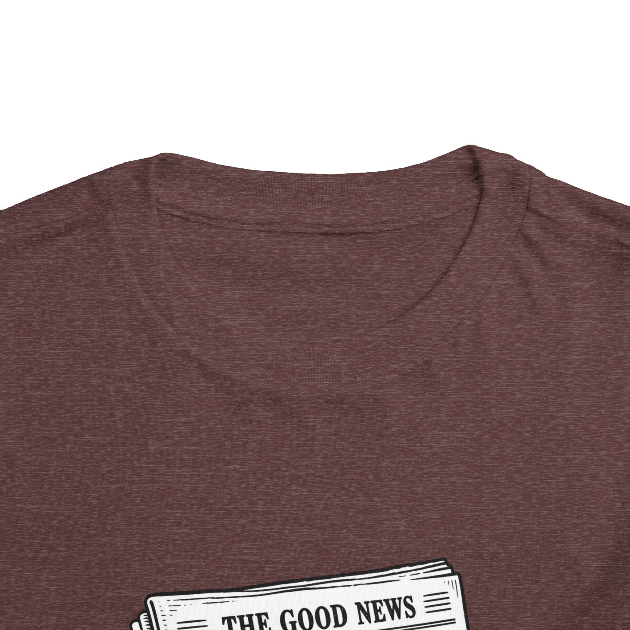 Toddler Tee — "Jesus Saves!" Newspaper Graphic Christian Kids Shirt