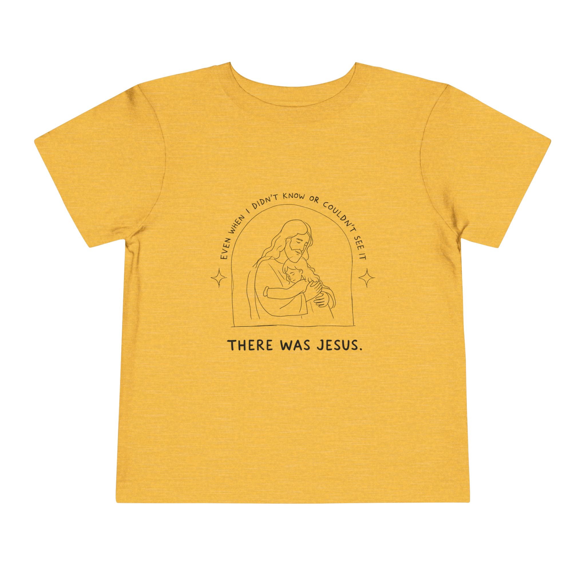 Toddler Tee — 'There Was Jesus' Mary & Baby Minimalist Christian Kids Shirt