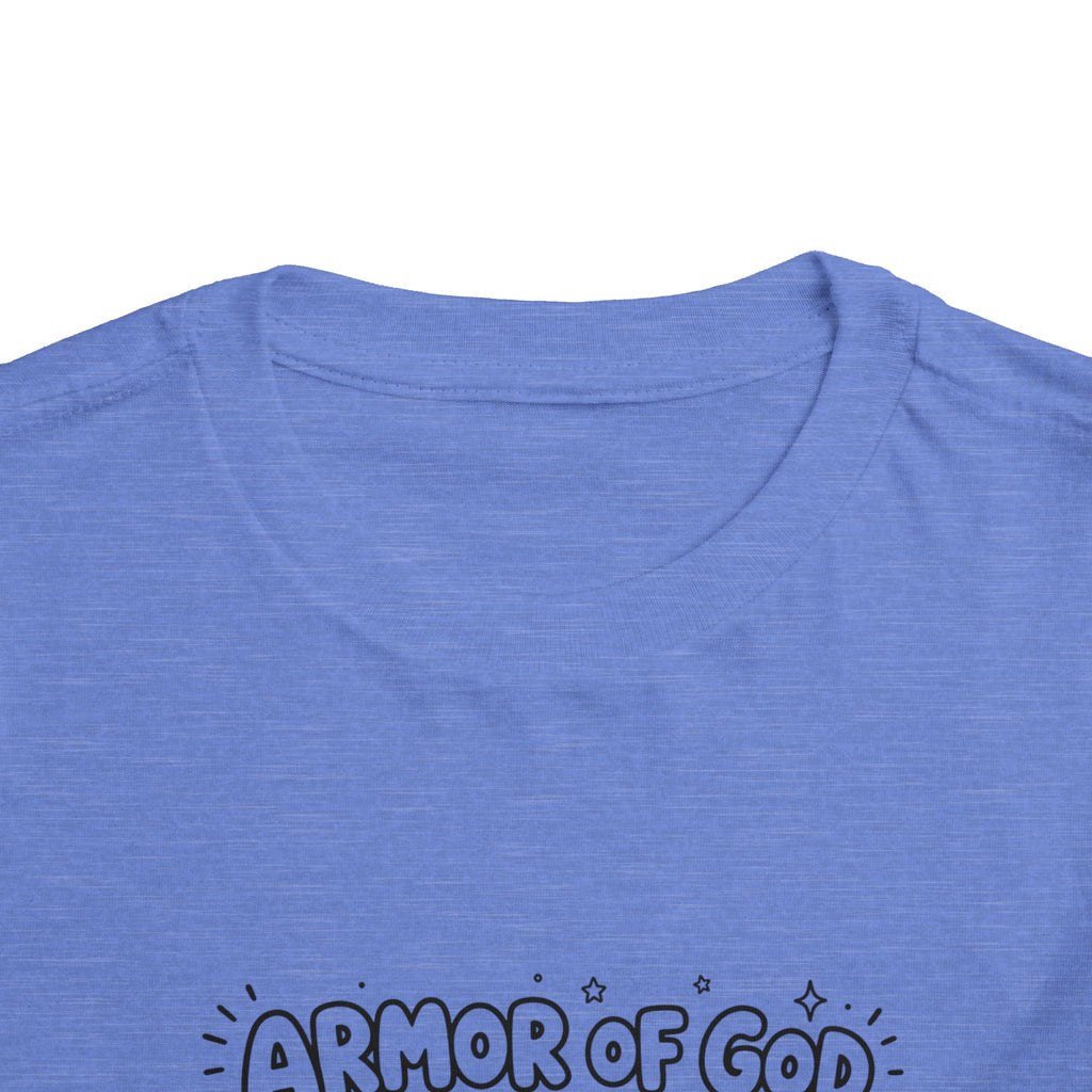Toddler Tee — "Armor of God" Illustrated Christian Faith Shirt