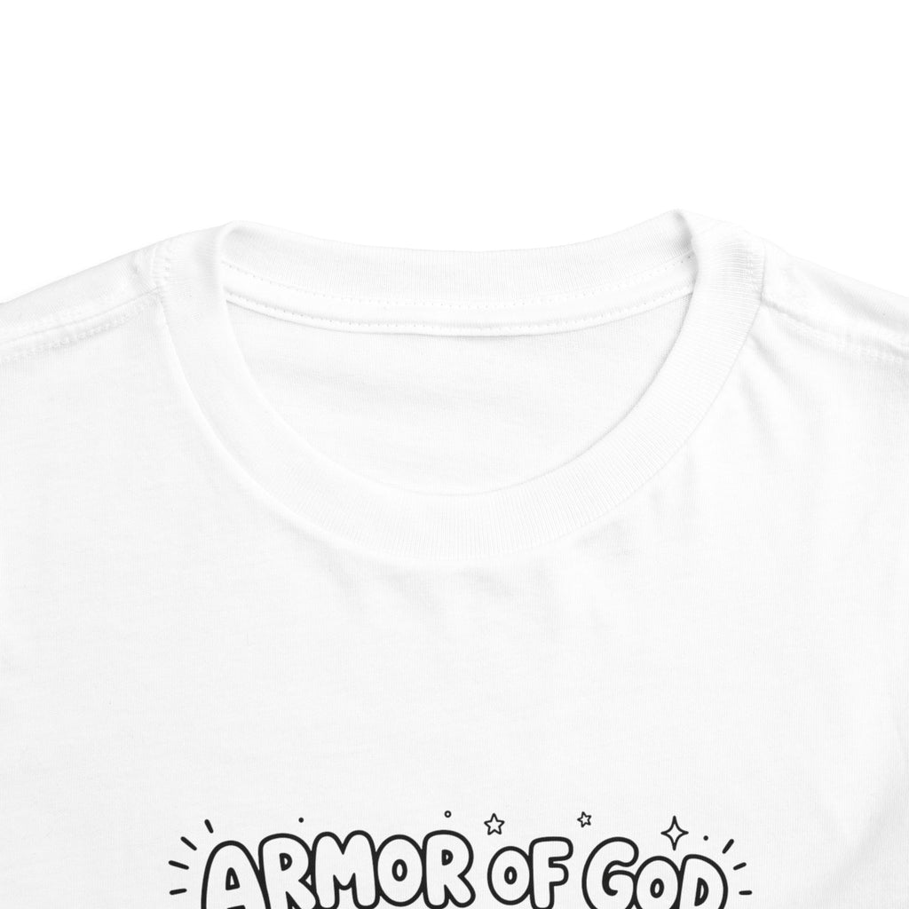 Toddler Tee — "Armor of God" Illustrated Christian Faith Shirt