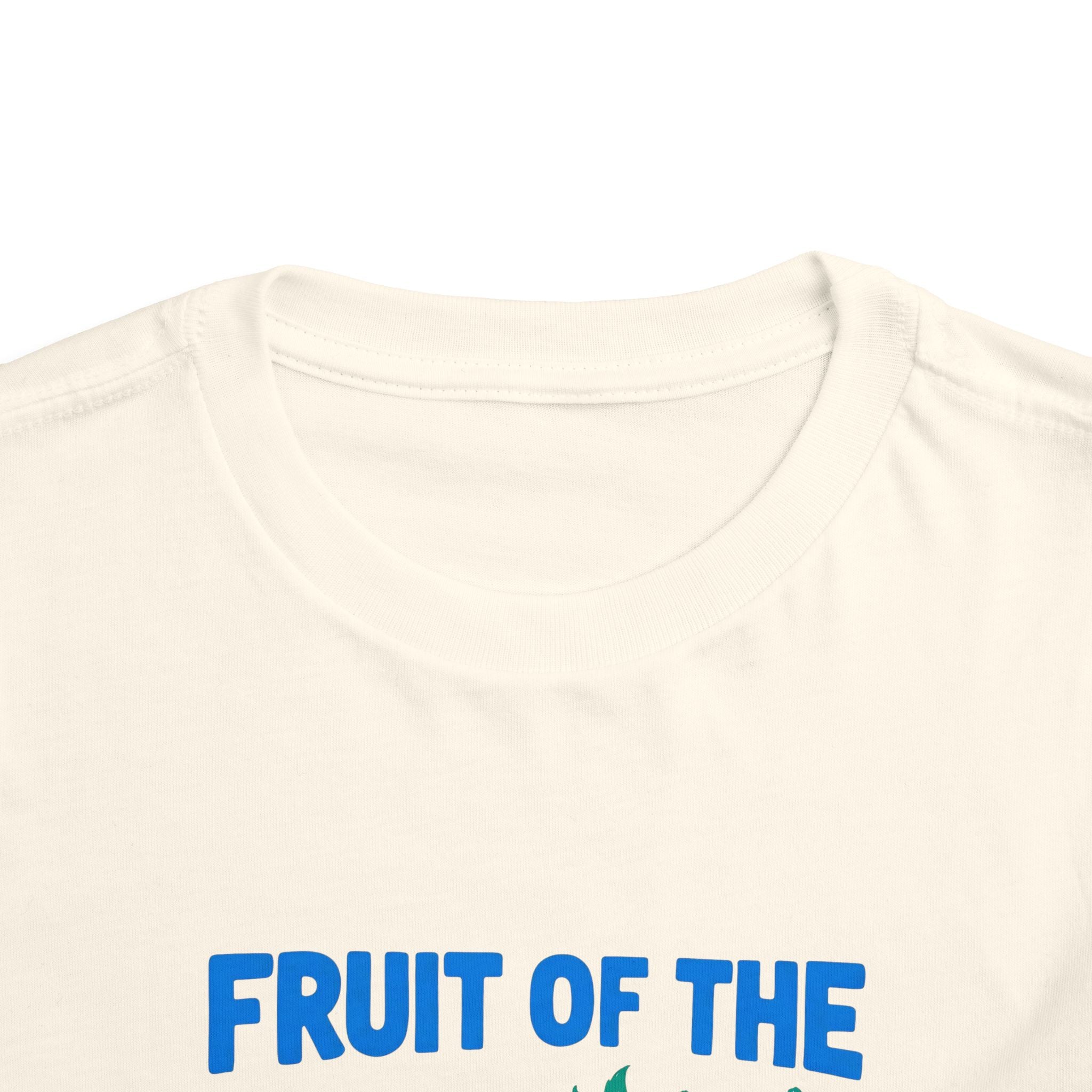 Toddler Tee — “Fruit of the Spirit” Christian Kids Shirt with Colorful Fruit Design