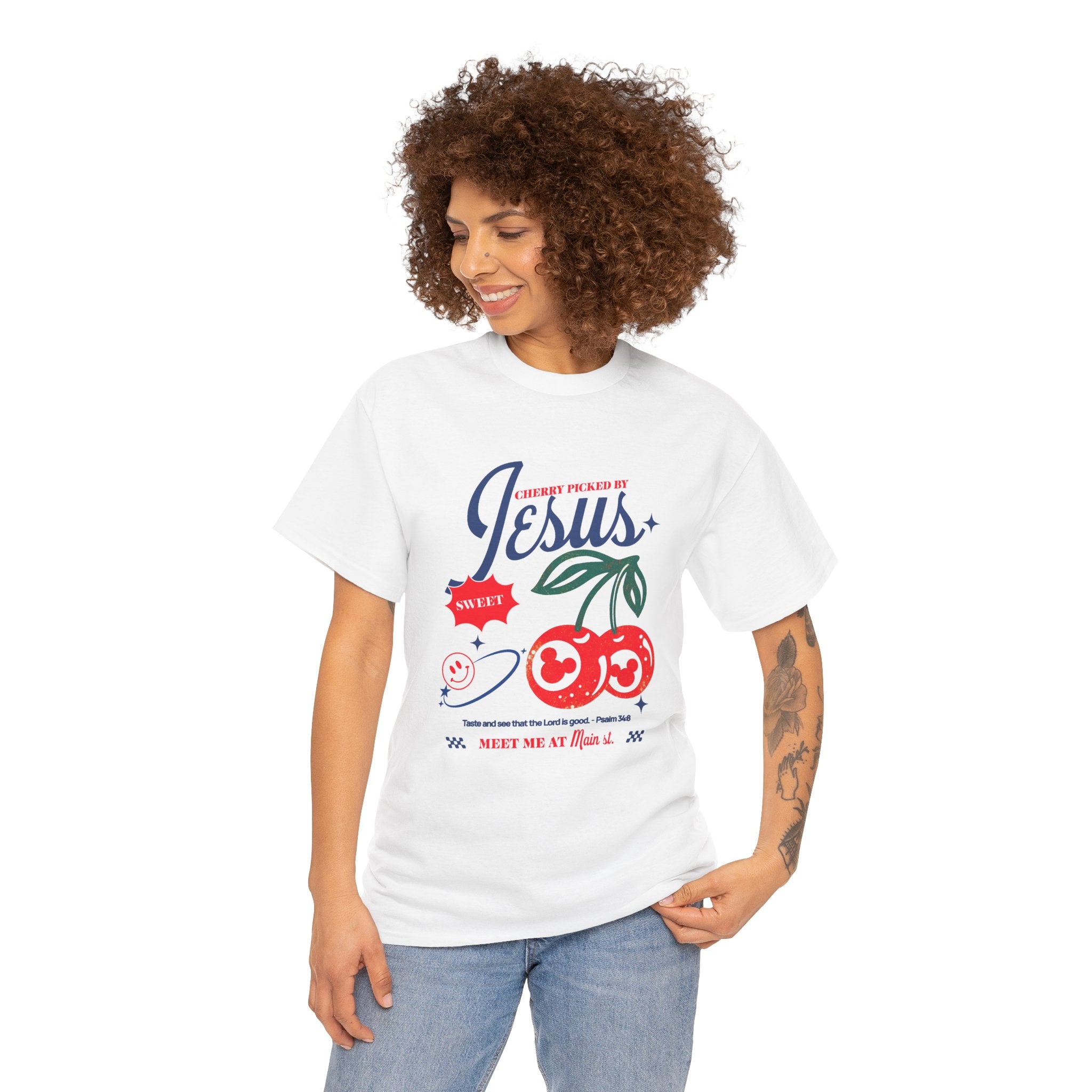 Jesus Sweet Cherry T-Shirt — Retro Faith Graphic Tee