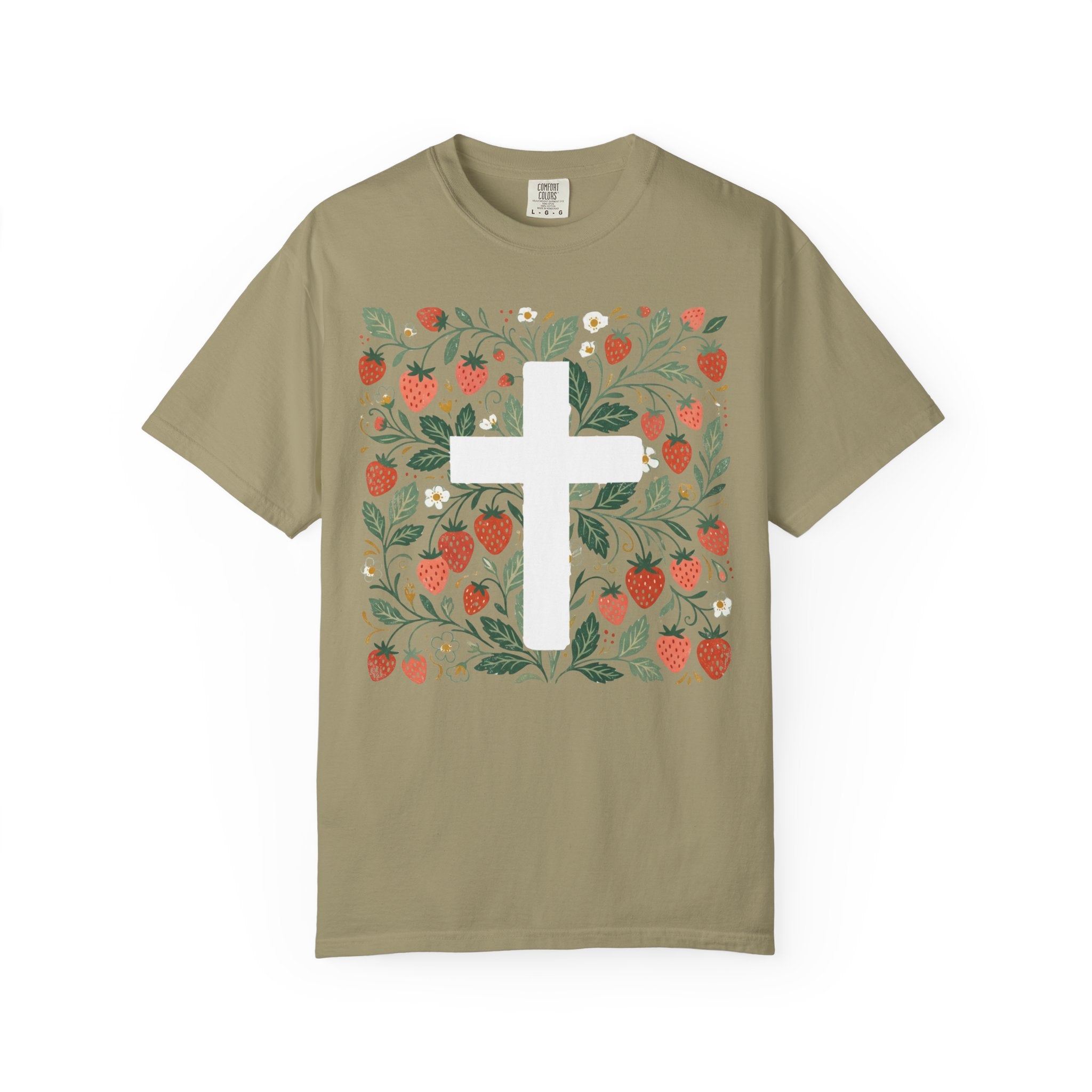Strawberry Floral Cross