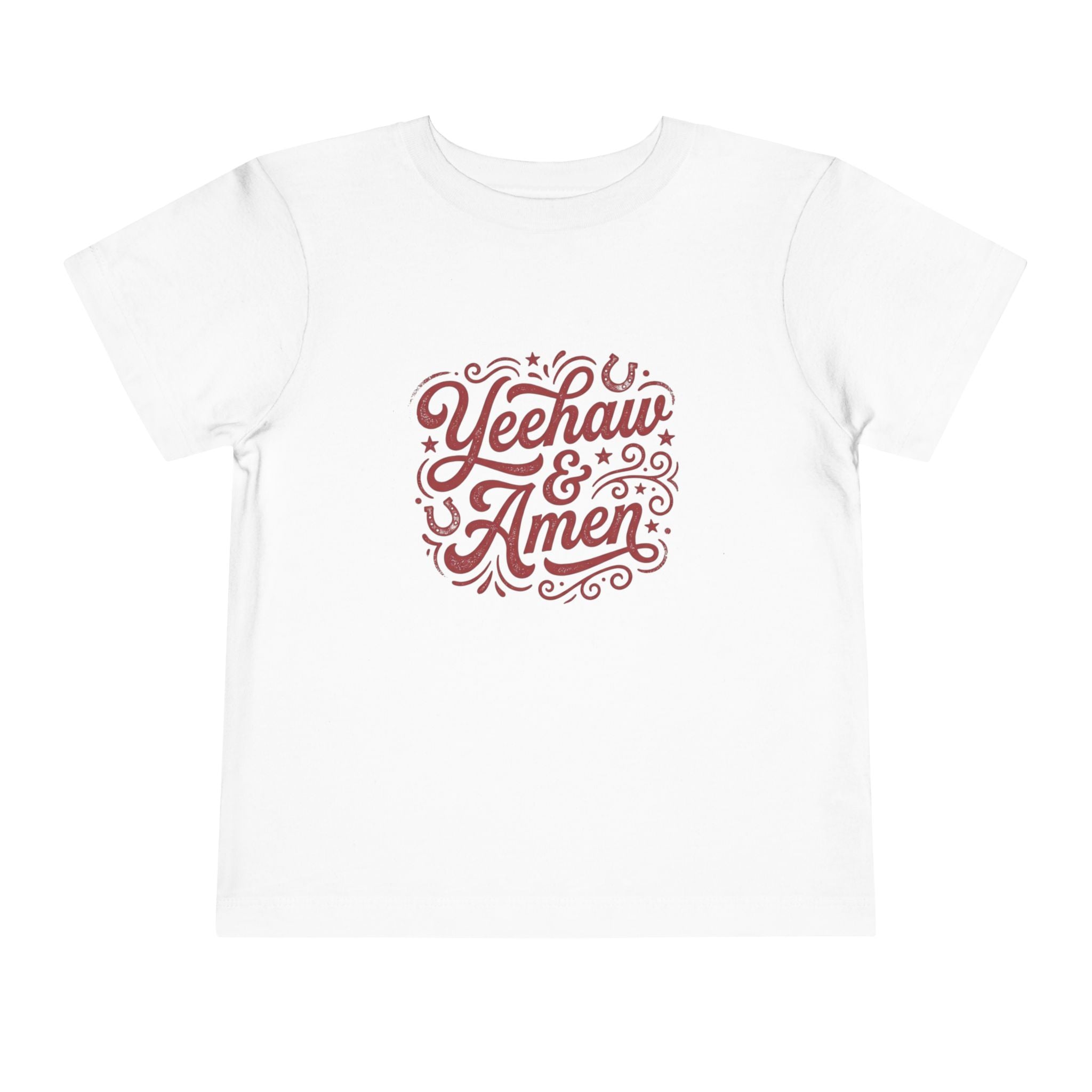 Toddler Tee — "Yeehaw & Amen" Western Cowboy Graphic