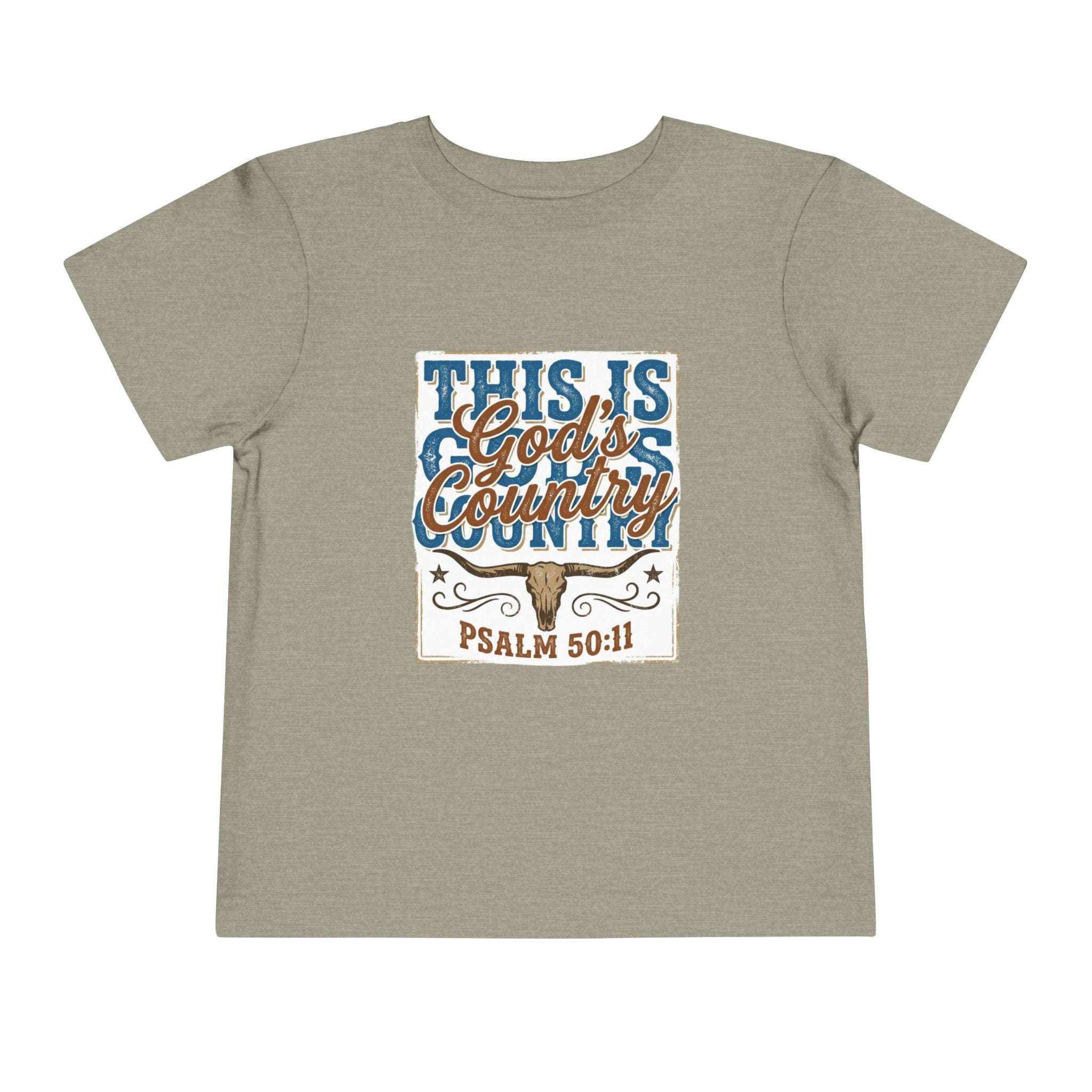 Toddler Tee - "This Is God’s Country" Psalm 50:11 Christian Kids Shirt