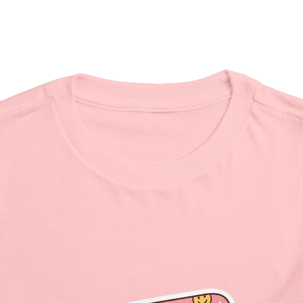 Toddler Tee - "Jesus Heals" Pink Bandage Faith Shirt