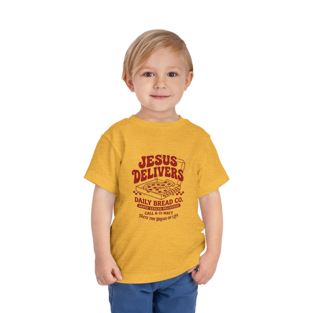 Jesus Delivers Toddler Tee — Daily Bread Co. Christian Kids T‑Shirt