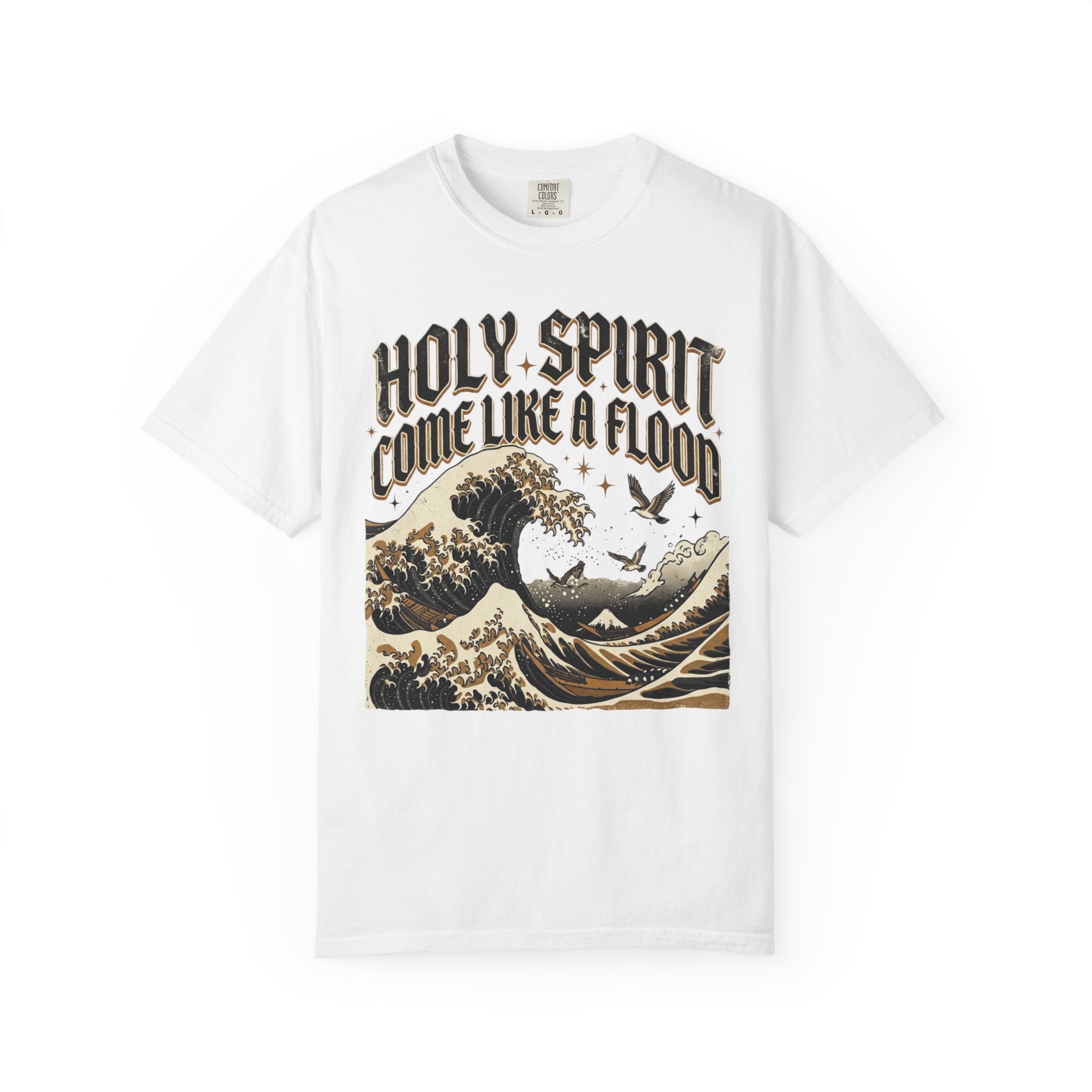 Holy Spirit Come Like a Flood T-Shirt — Christian Wave Graphic Tee