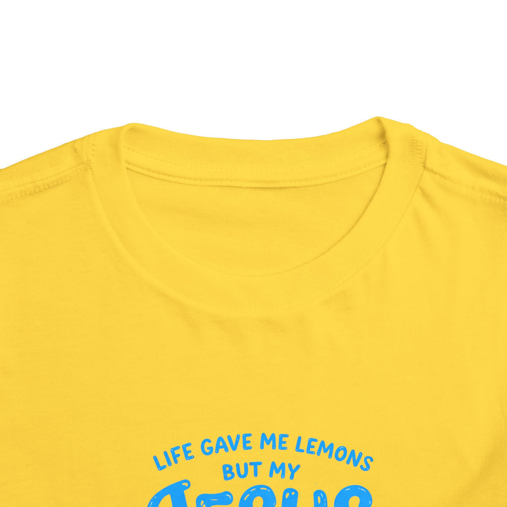 Toddler Tee - "Life Gave Me Lemons But My Jesus Made Lemonade" Christian Kids T‑Shirt, Cute Lemonade Graphic