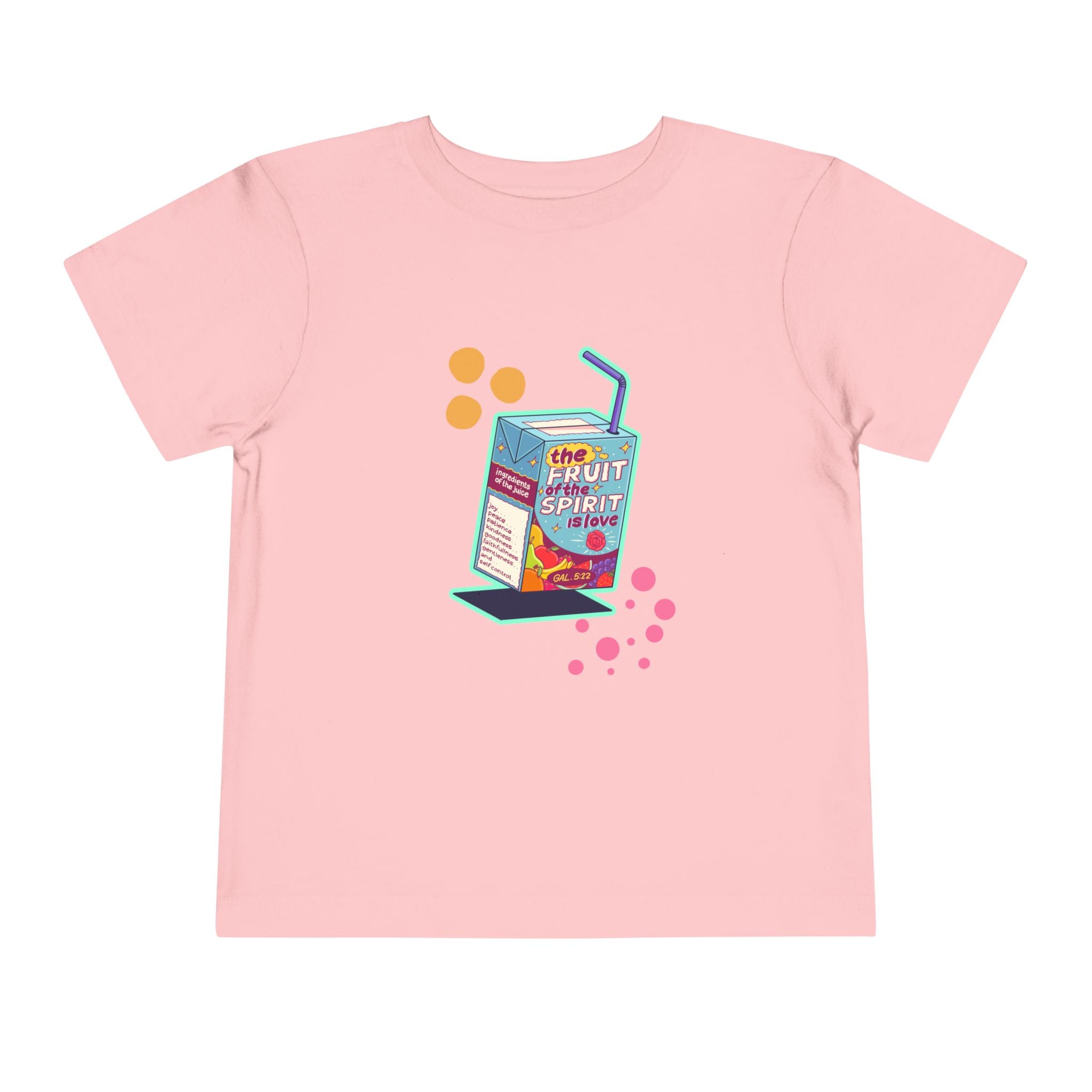 Toddler Tee — Colorful 'Fruit Spirit' Juice Box Graphic Kids Shirt