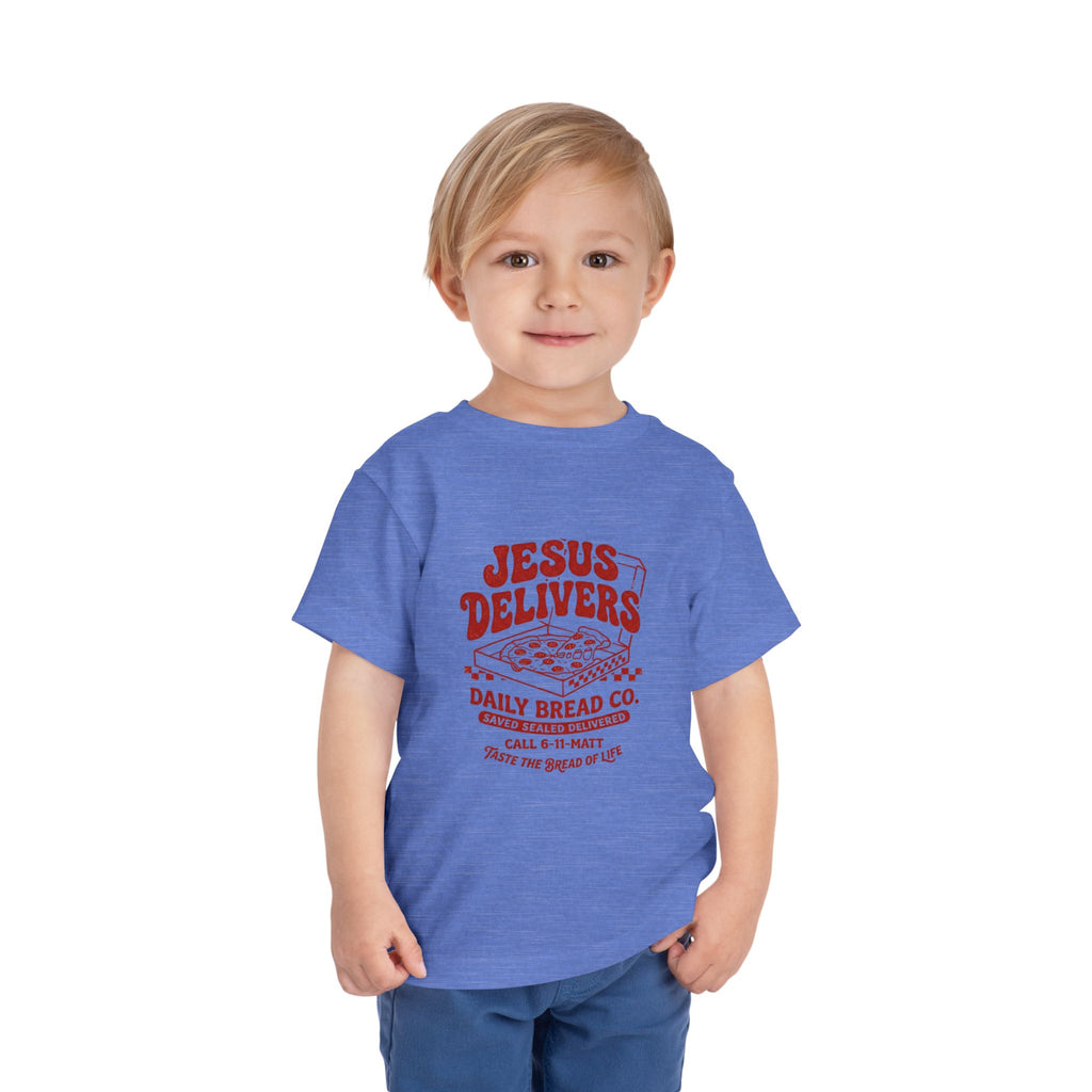 Jesus Delivers Toddler Tee — Daily Bread Co. Christian Kids T‑Shirt