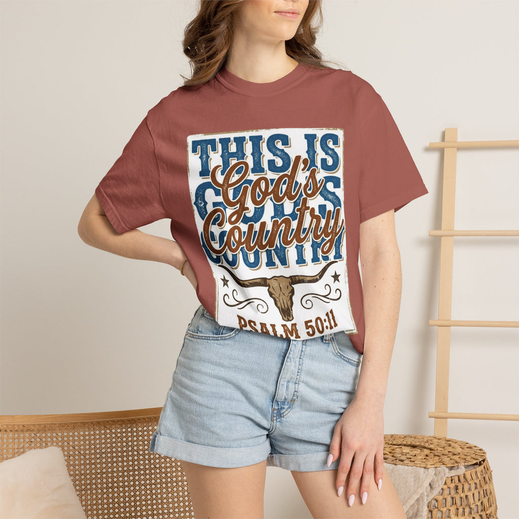 This Is God’s Country T-Shirt – Psalm 50:11 Western Faith Tee