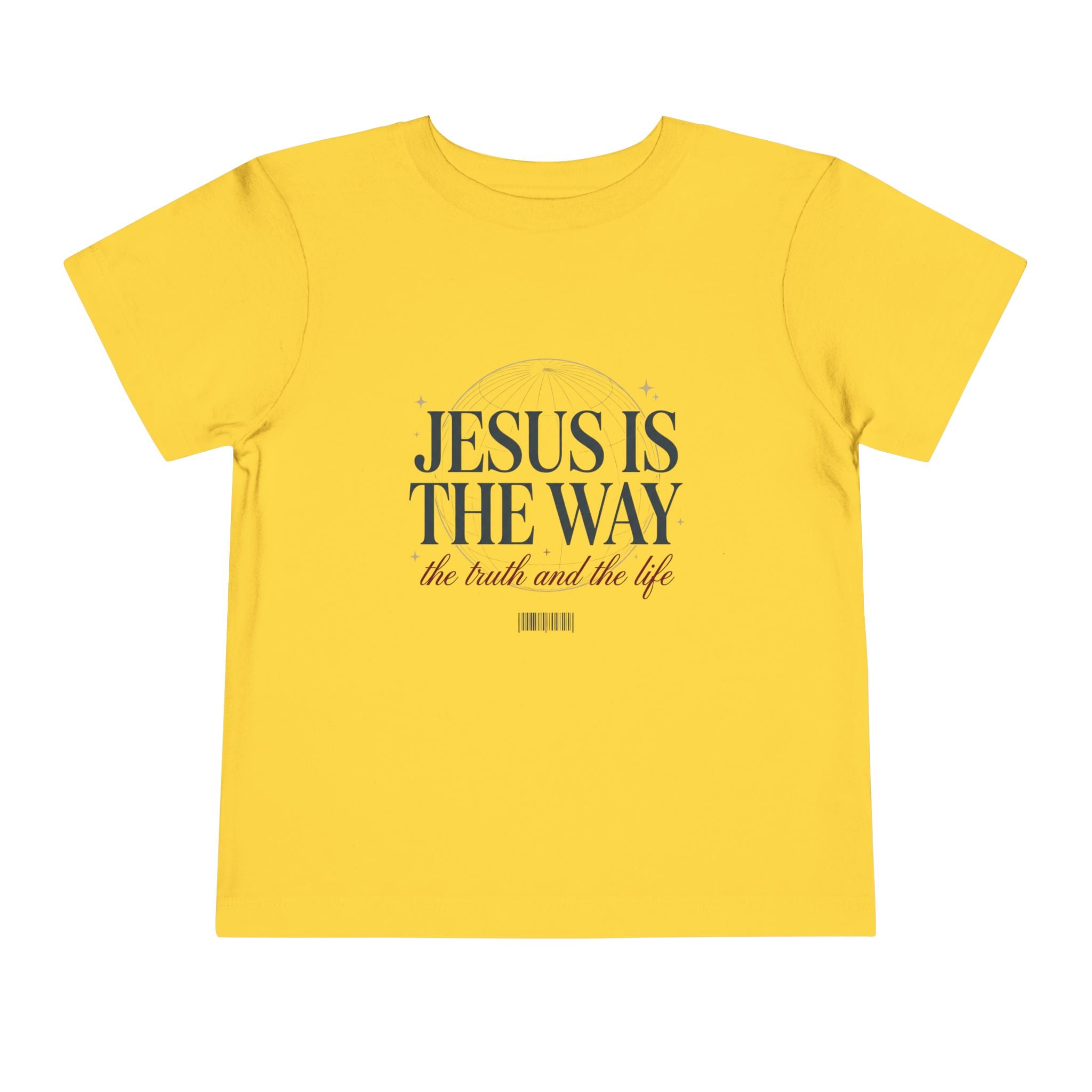Toddler Tee - "Jesus Is The Way" Faith Graphic Kids Shirt