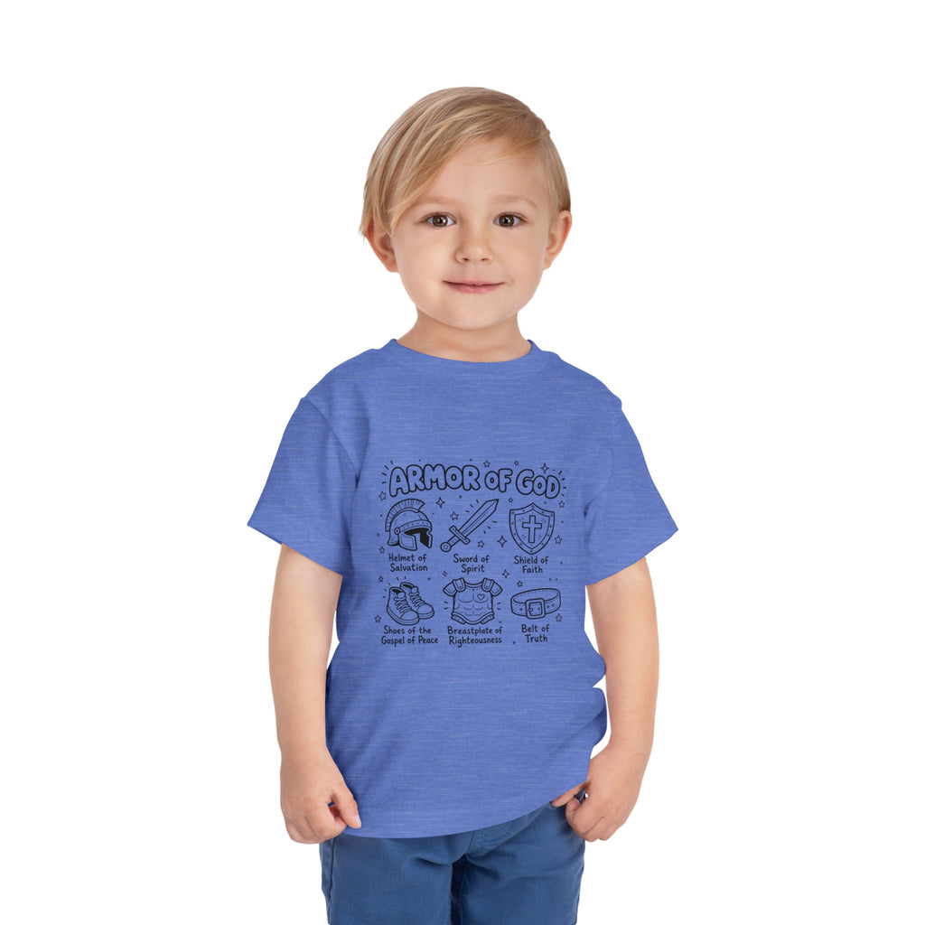 Toddler Tee — "Armor of God" Illustrated Christian Faith Shirt