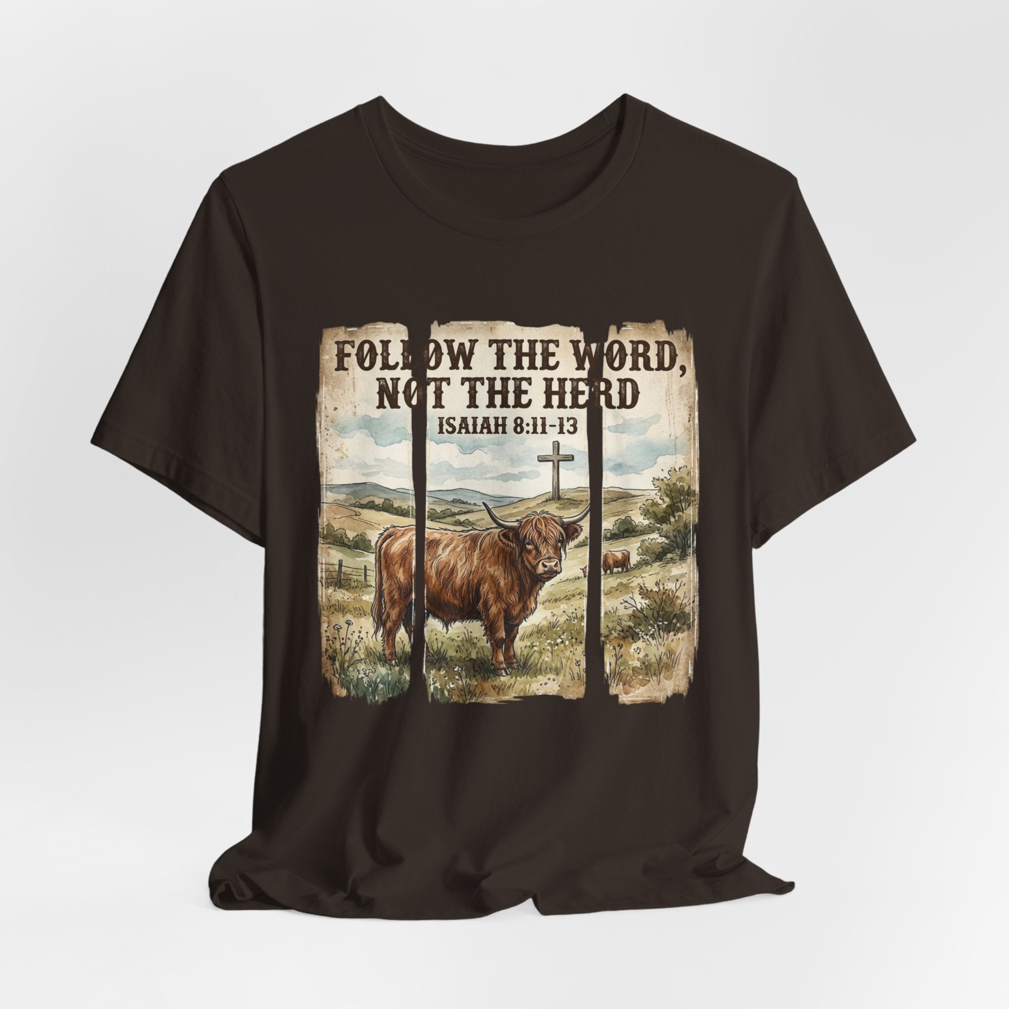 Follow the Word Not the Herd T-Shirt – Isaiah 8:11-13 Christian Faith Tee