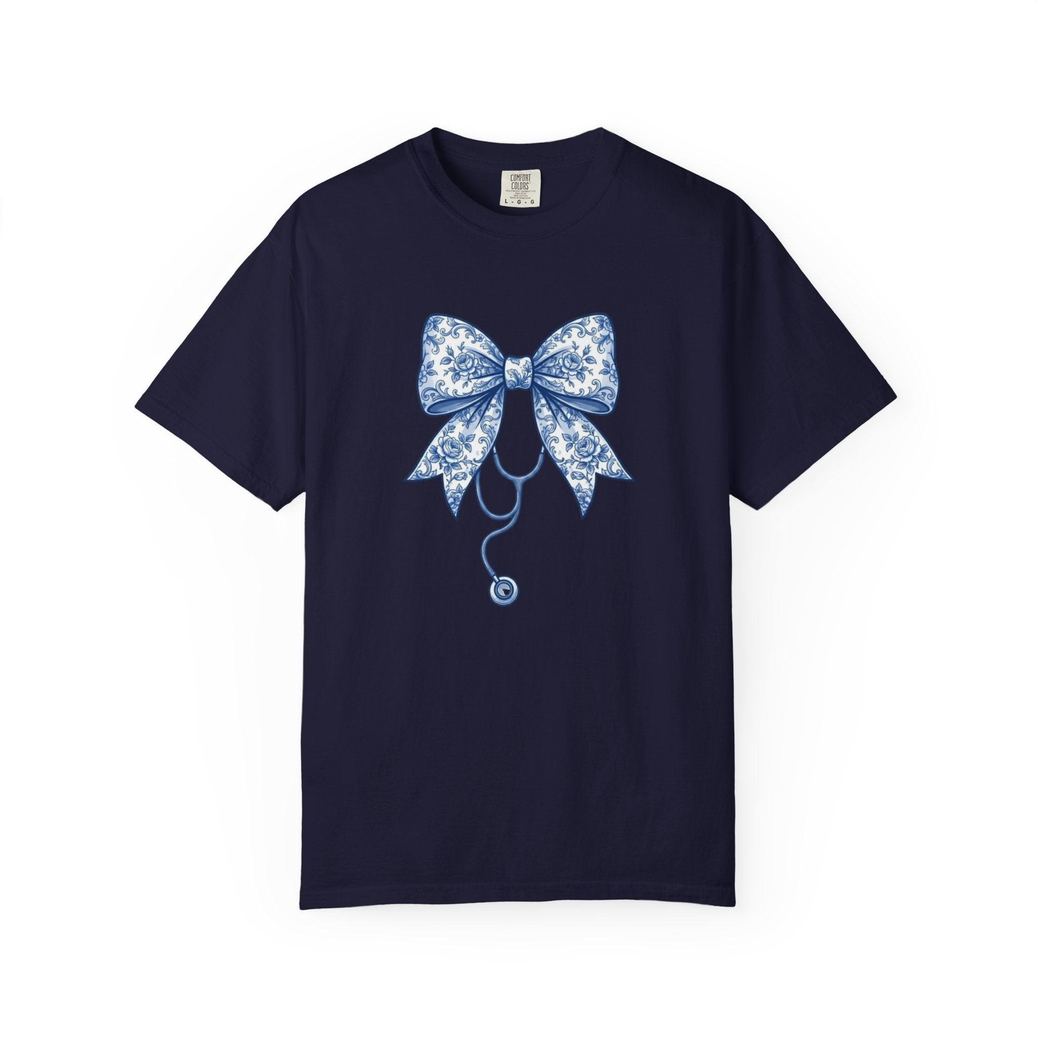 Blue Floral Bow Stethoscope