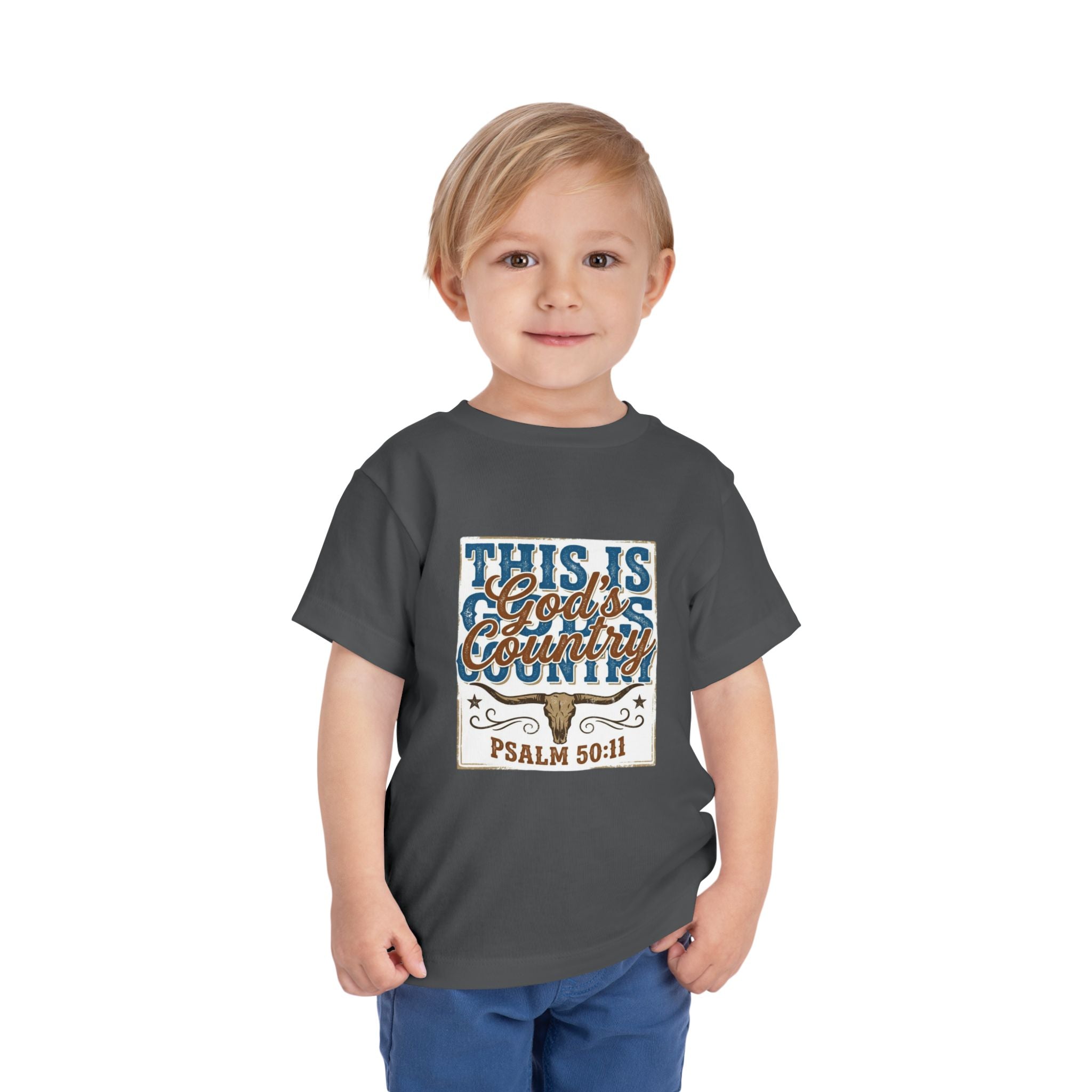 Toddler Tee - "This Is God’s Country" Psalm 50:11 Christian Kids Shirt