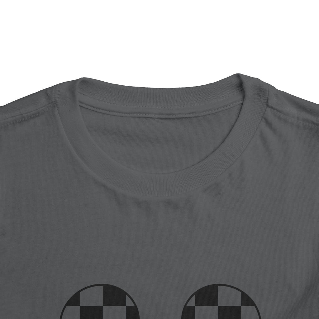 Toddler Tee — "Jesus Is The Light" Mickey Ear Graphic (Checkerboard)