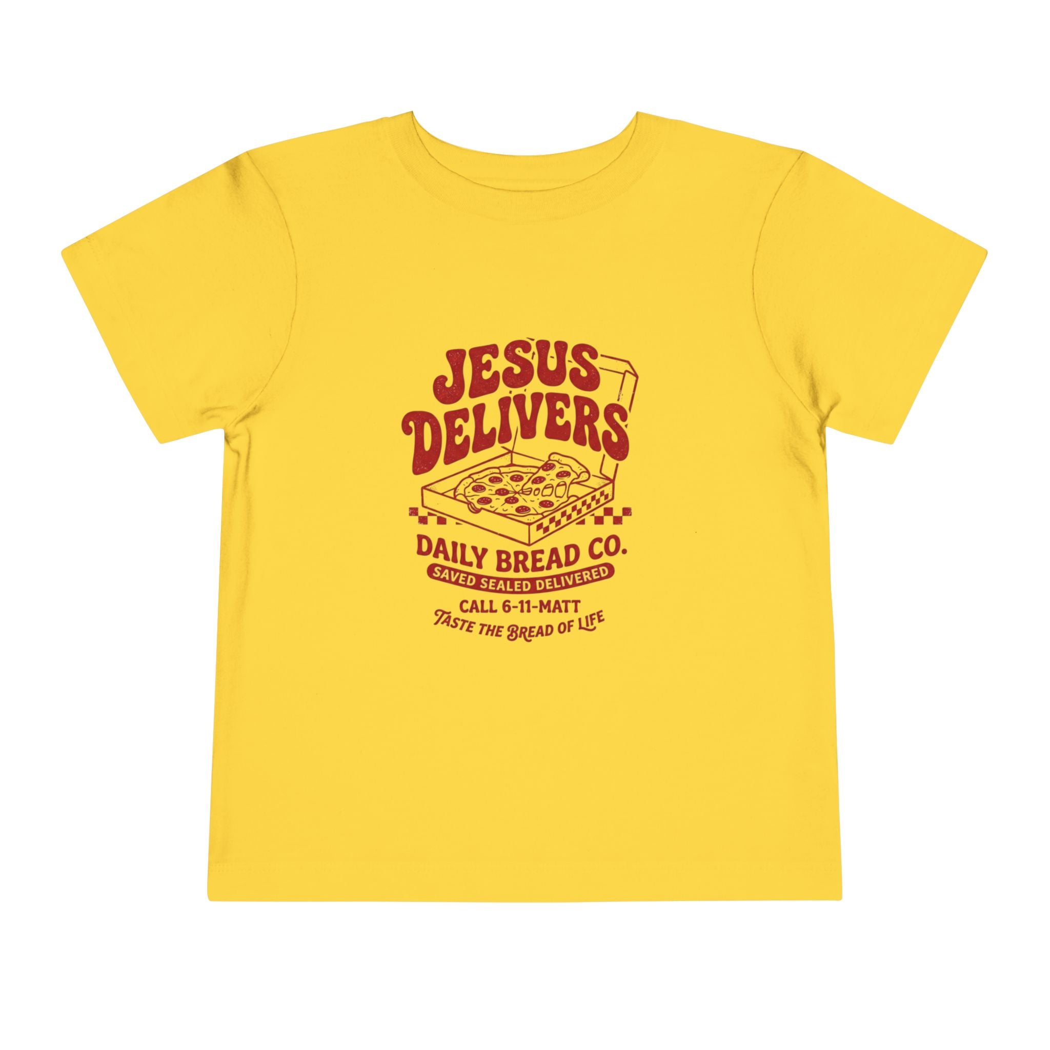 Jesus Delivers Toddler Tee — Daily Bread Co. Christian Kids T‑Shirt