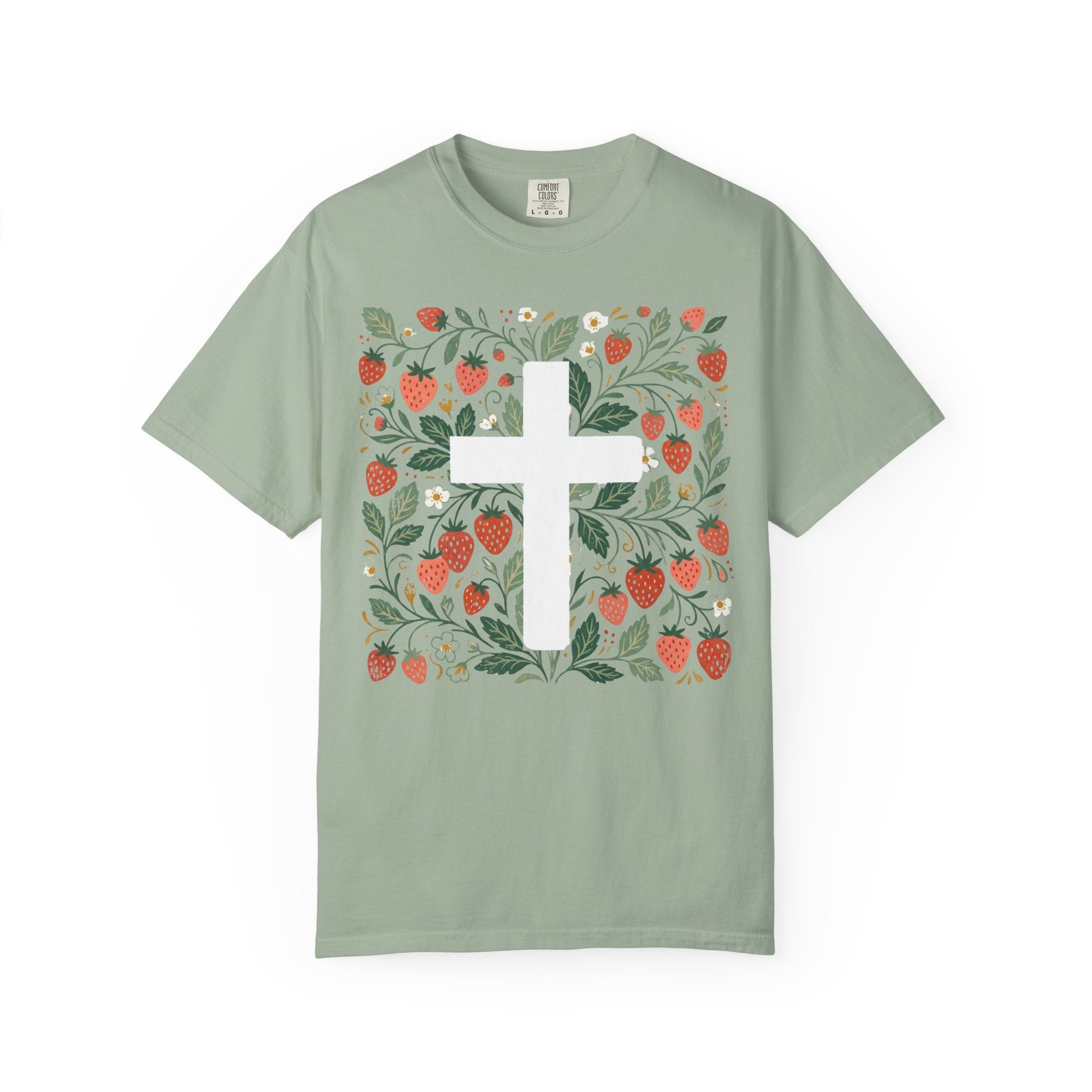 Strawberry Floral Cross