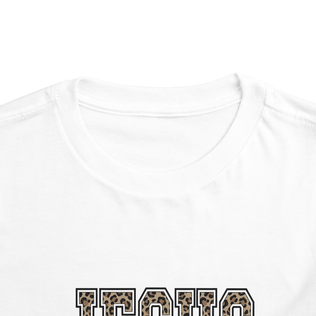 Toddler Tee - 'JESUS' Leopard Print Christian Kids Shirt