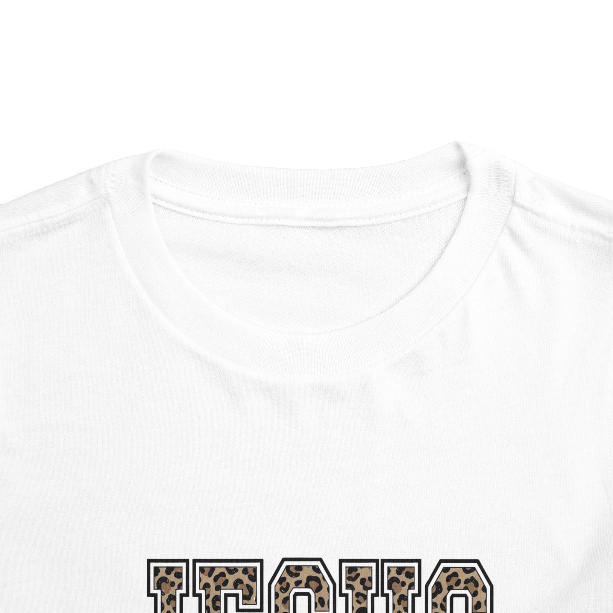 Toddler Tee - 'JESUS' Leopard Print Christian Kids Shirt