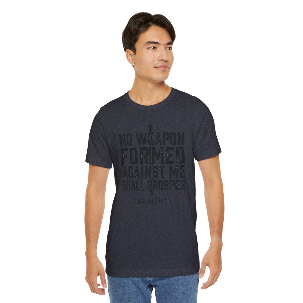 Inspirational Quote Tee - Isaiah 54:17 Unisex Jersey Short Sleeve Shirt