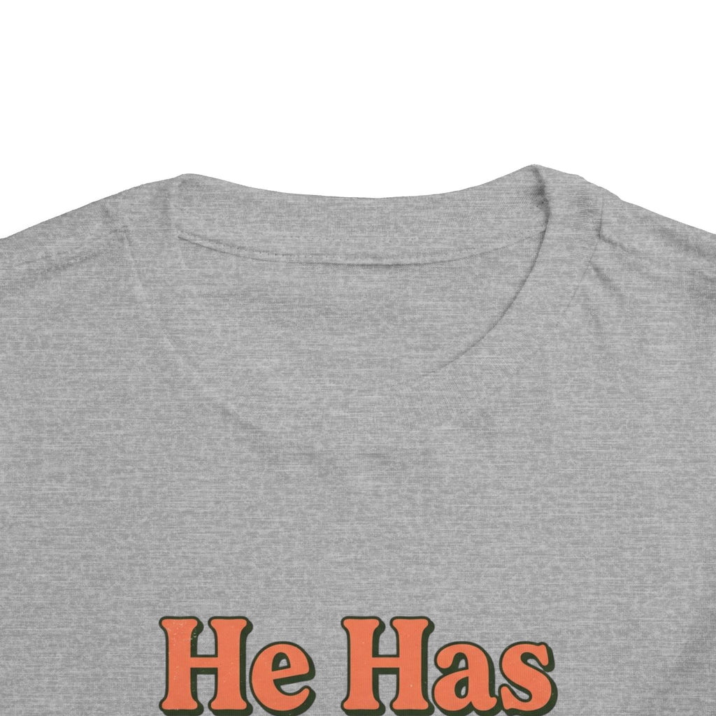 He Has Risen Toddler Tee - Christian Easter Bible Verse Shirt (Matthew 28:6)